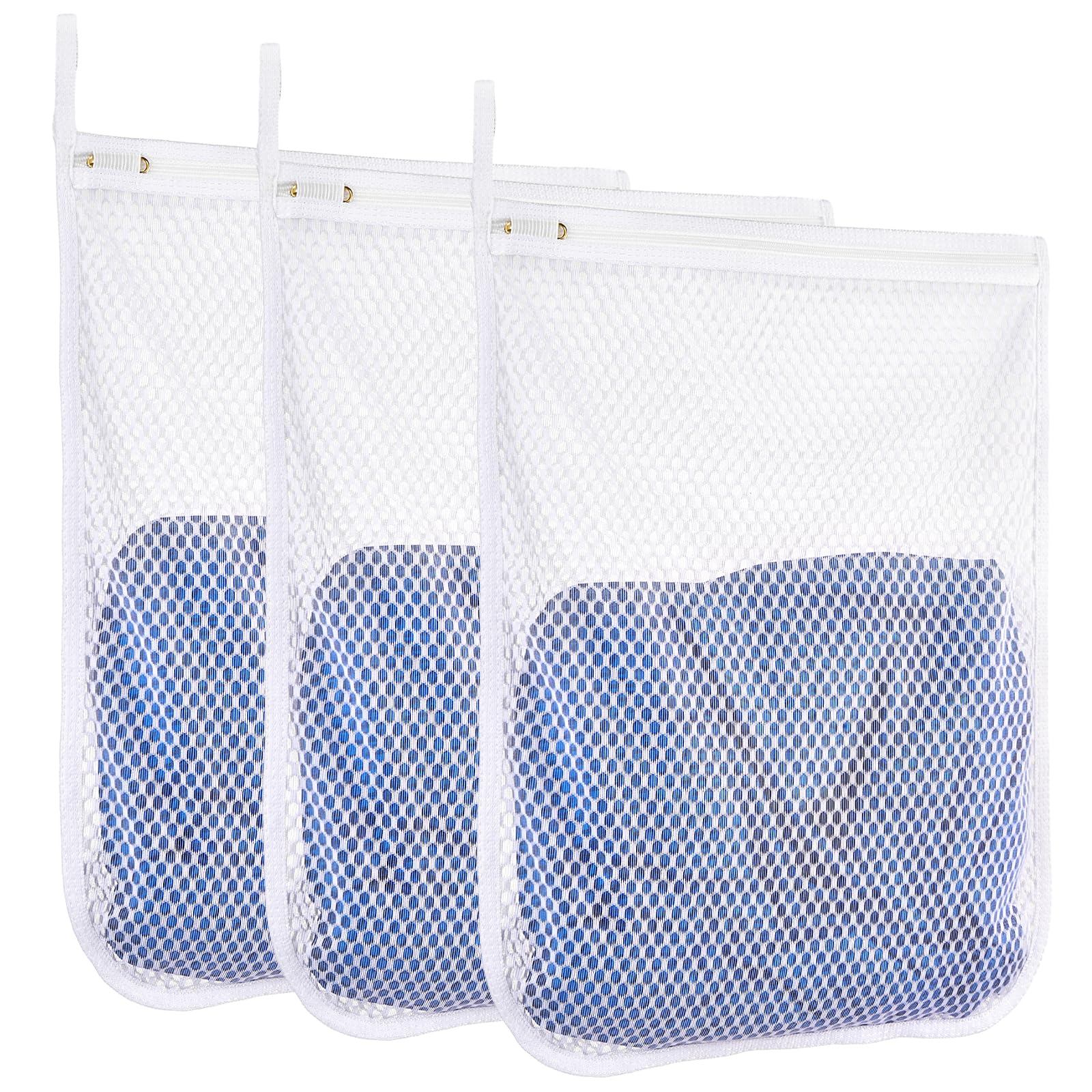 3 pcs Durable Honeycomb Mesh Laundry Bags for Delicates 12" x 15" (3 Count)