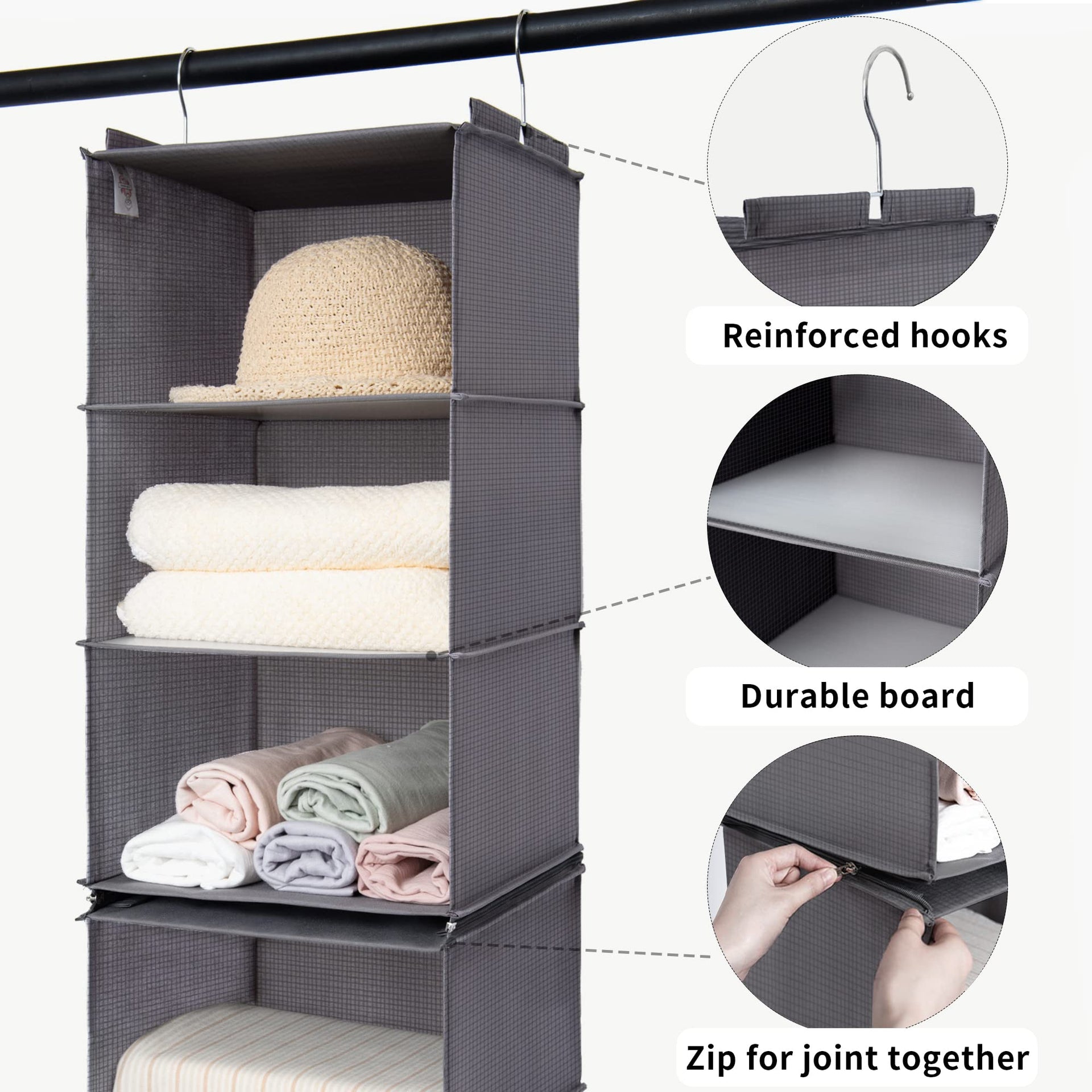 6 Shelf Hanging Organizer for Closet