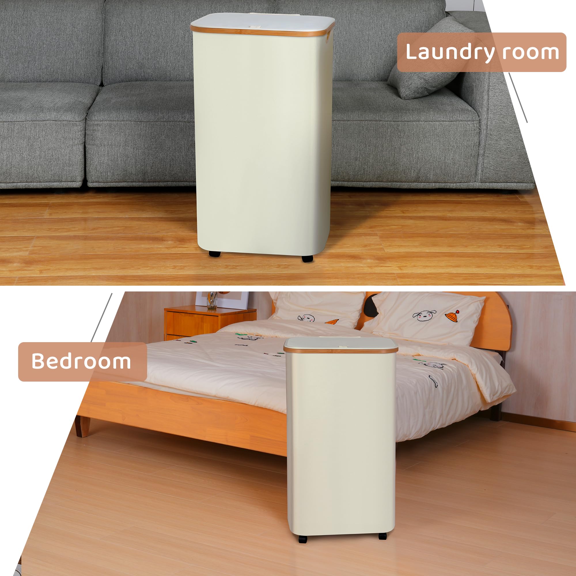 Laundry Basket with Wheels