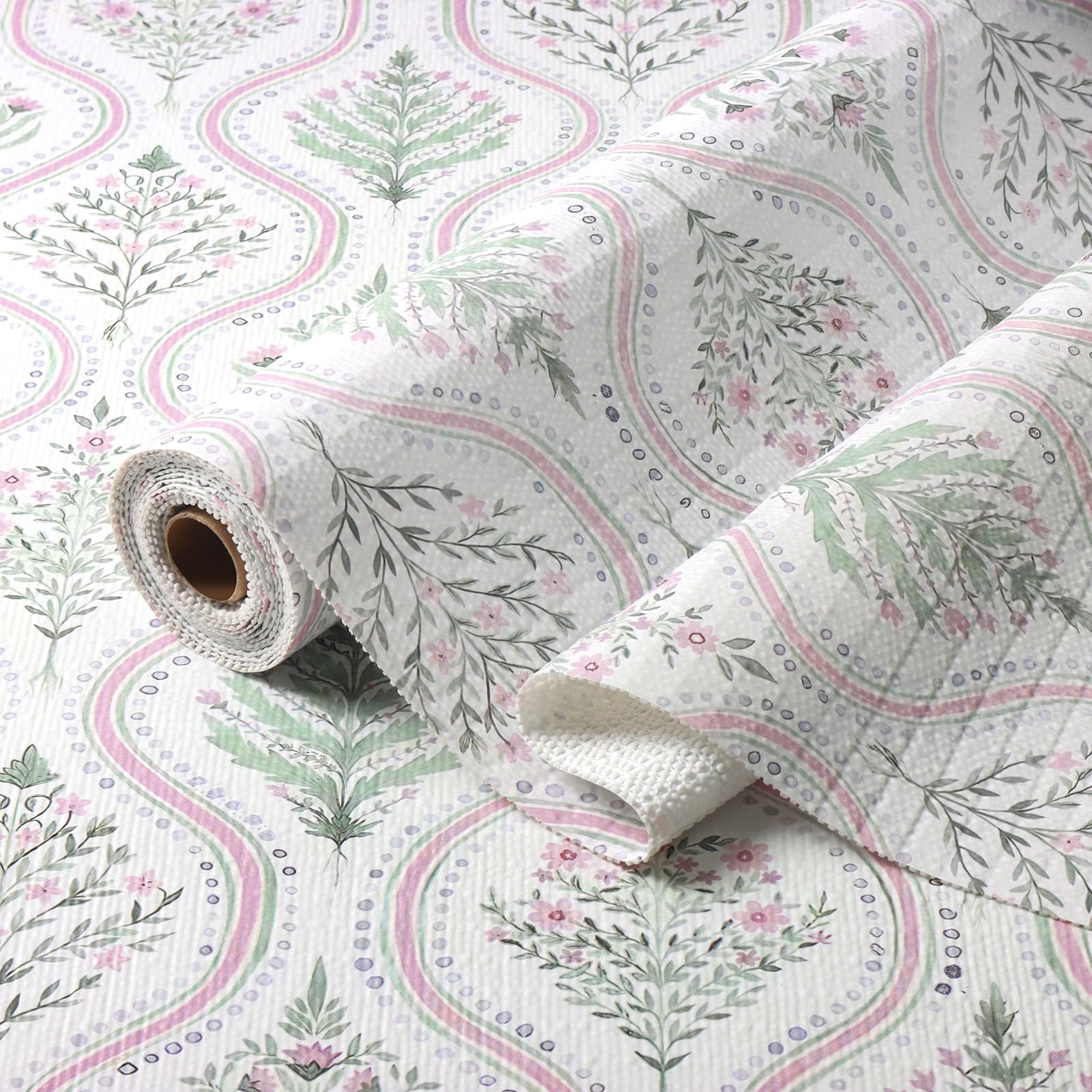 Floral Shelf Liner Non Adhesive Drawer Cabinet Liner 15.7in x 10ft