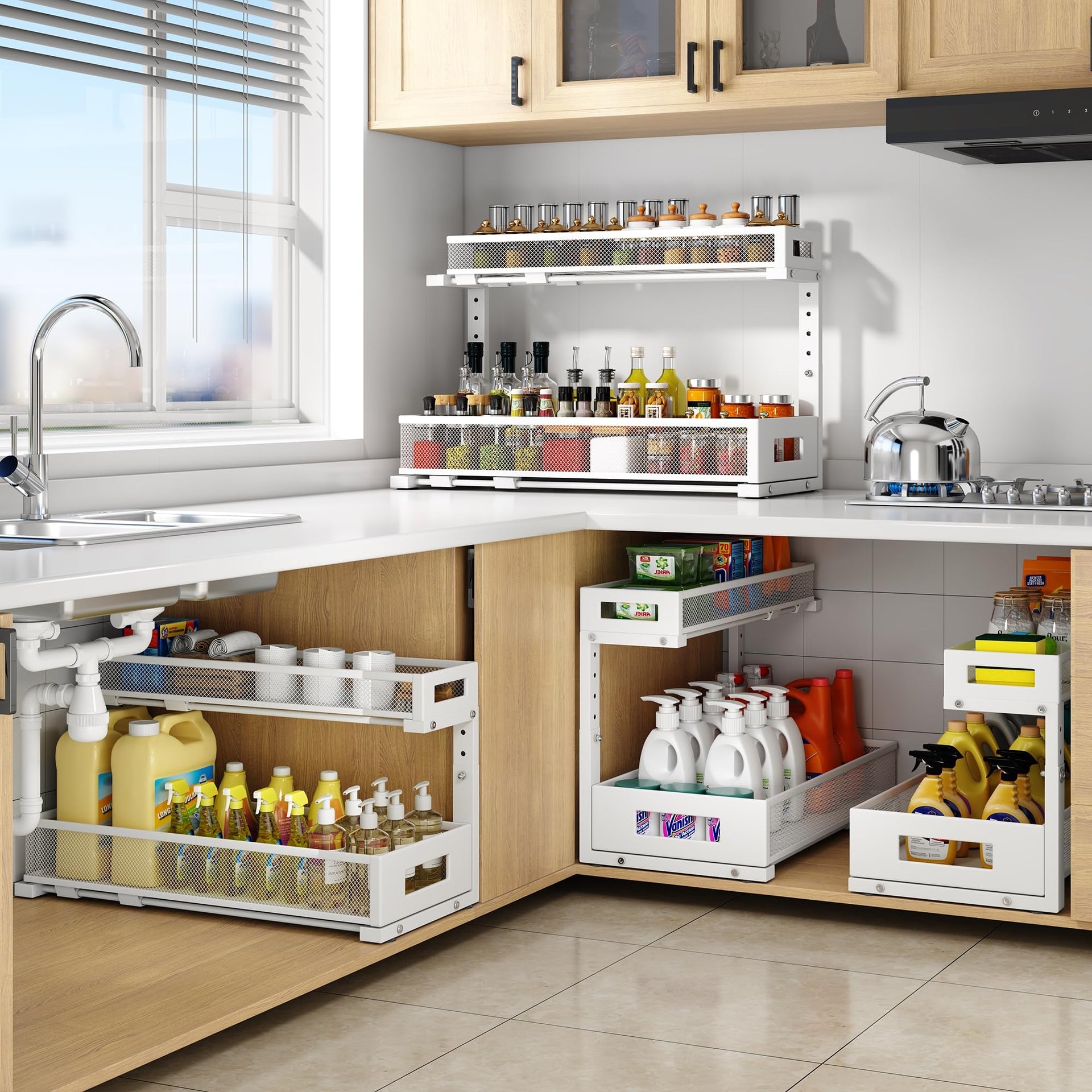 2 Pack 20.47IN Depth Under Sink Storage Organizer (2 Count)