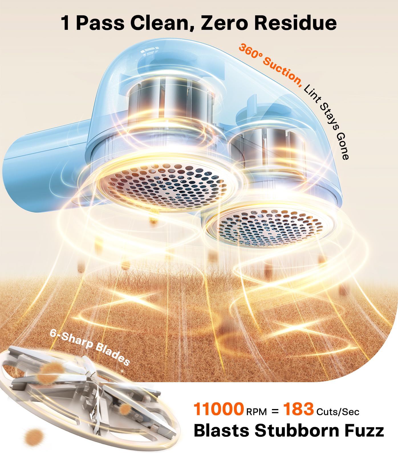 Dual Head Fabric Shaver