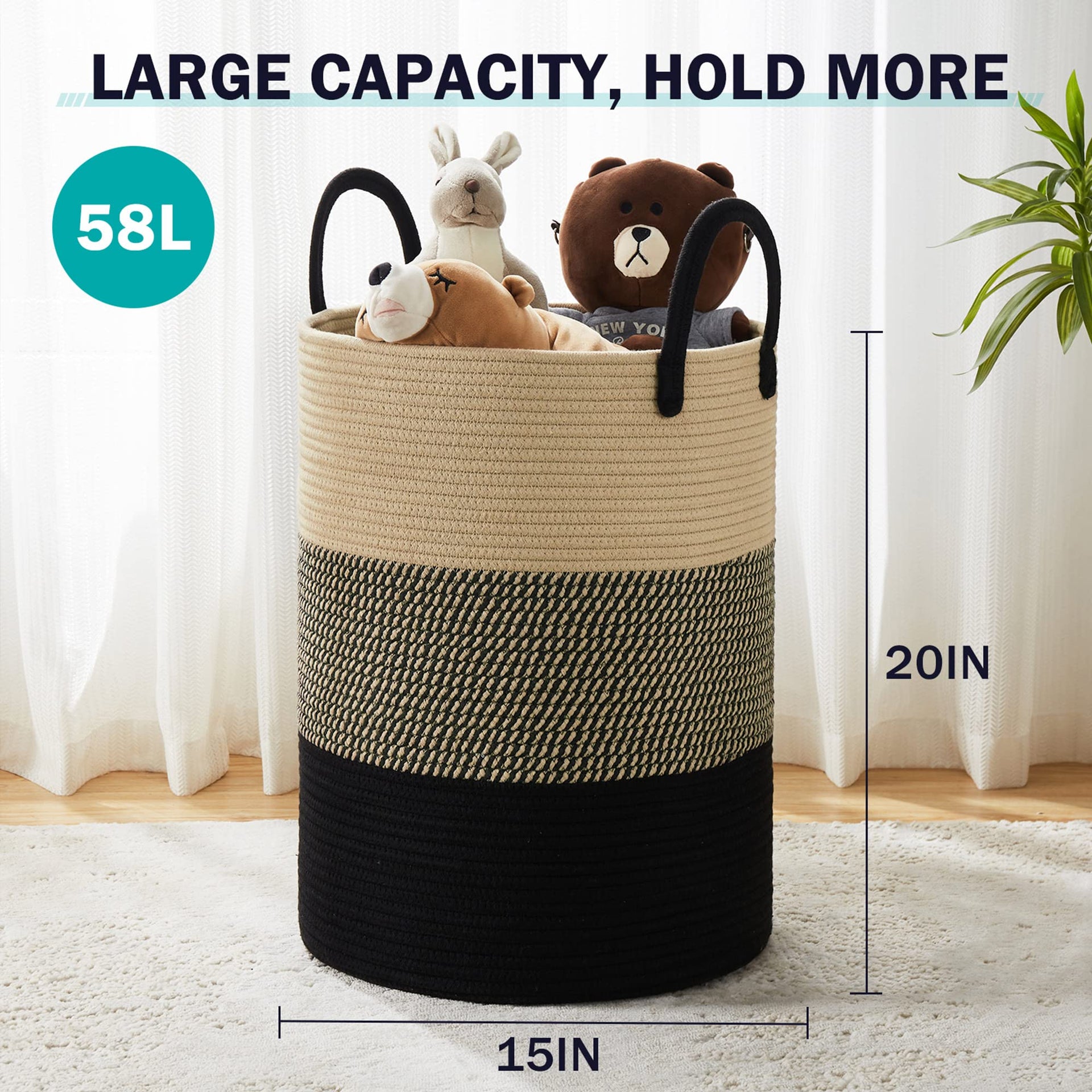 Woven Laundry Hamper Basket