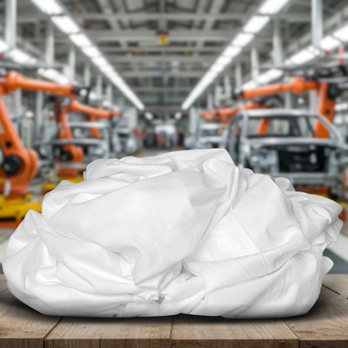 Recycled White Sheeting Cleaning Rags (440 Count)