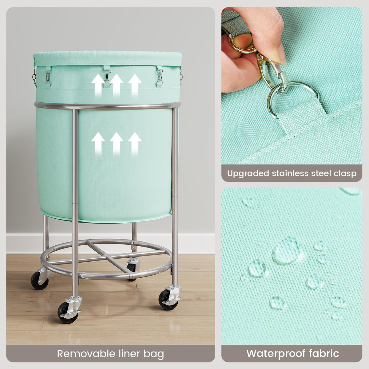 Laundry Basket with Wheels