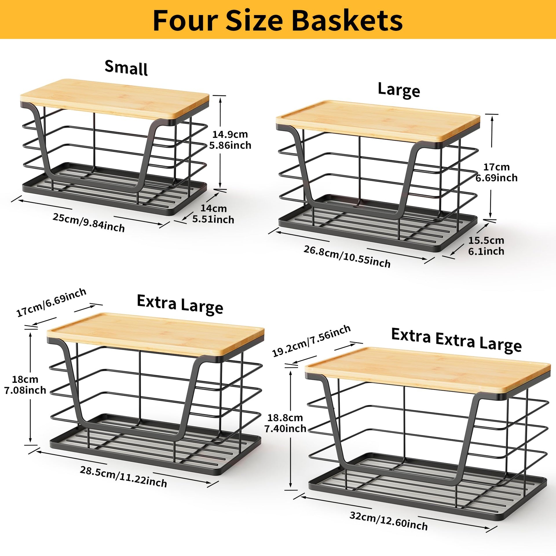 4 Pack Stackable Storage Bins with Lids (4 Count)