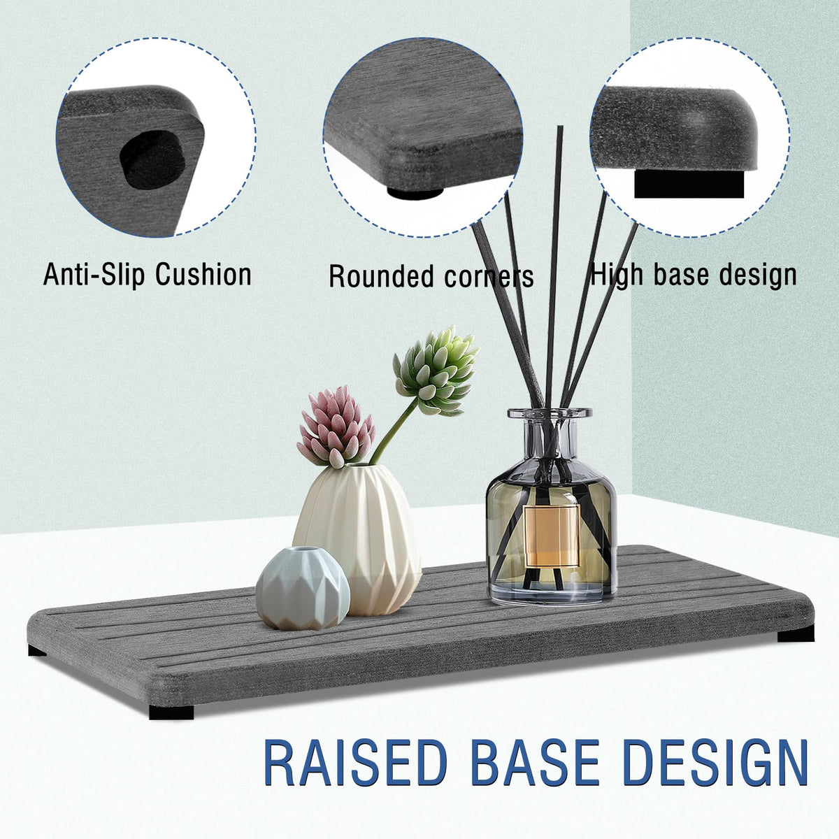 3PCS Water Absorbing Stone Tray (3 Count)