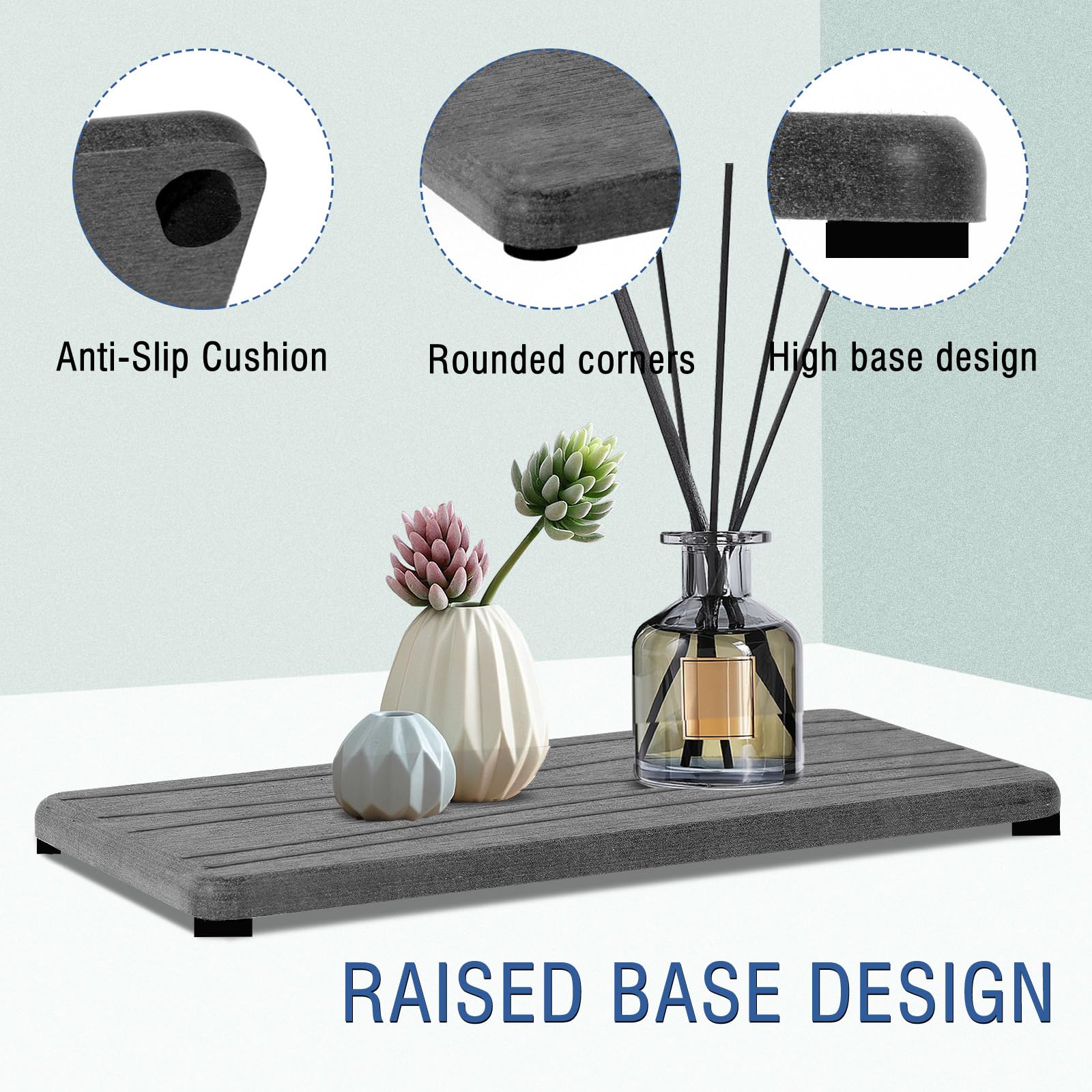 2PCS Water Absorbing Stone Tray (2 Count)