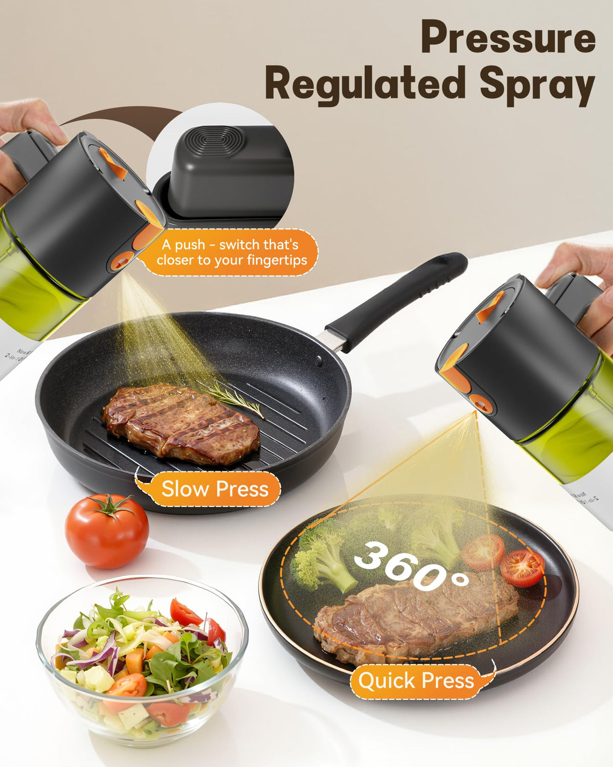 Olive Oil Sprayer & Dispenser for Cooking