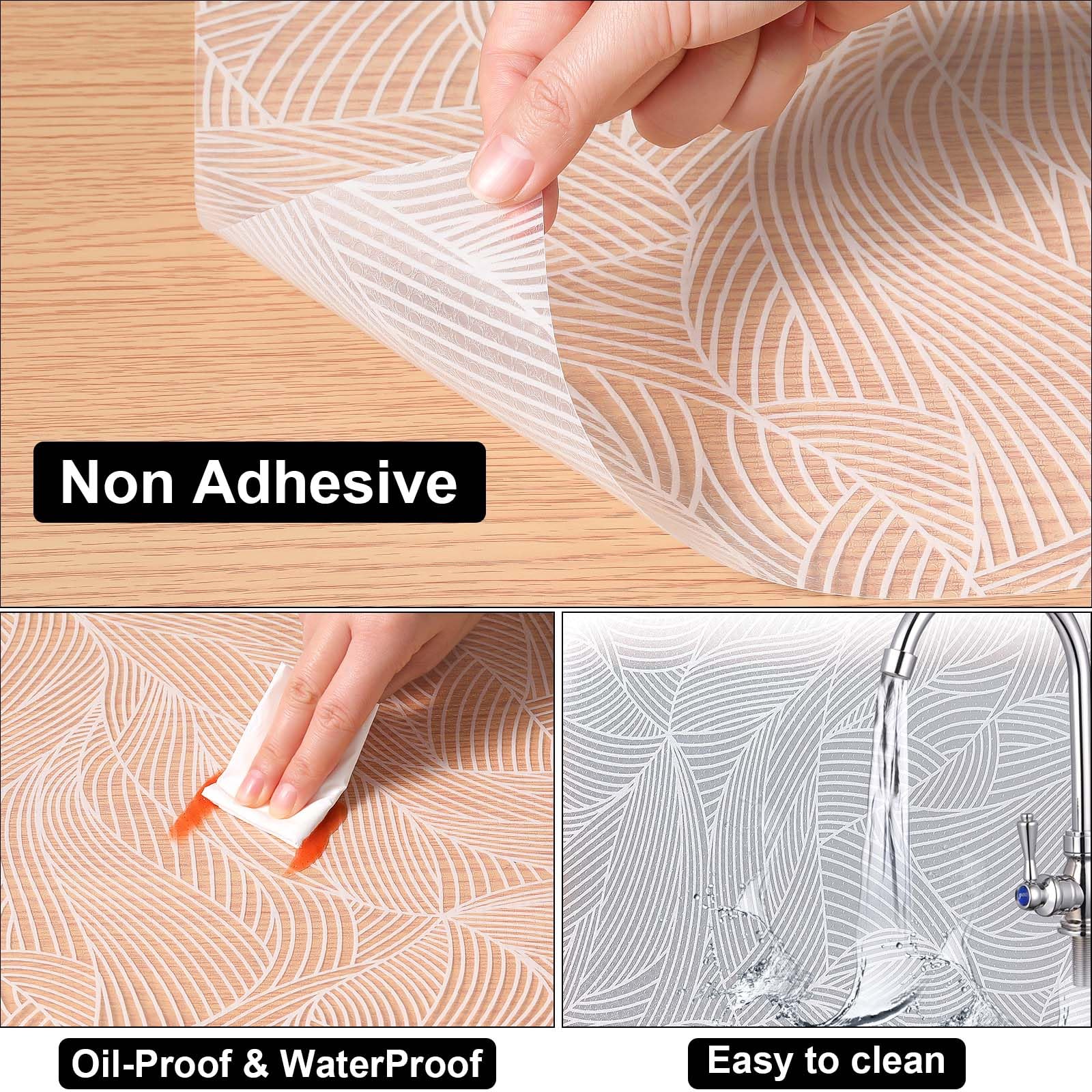 Shelf Liners for Kitchen Cabinets Refrigerator Liners Waterproof & Oil