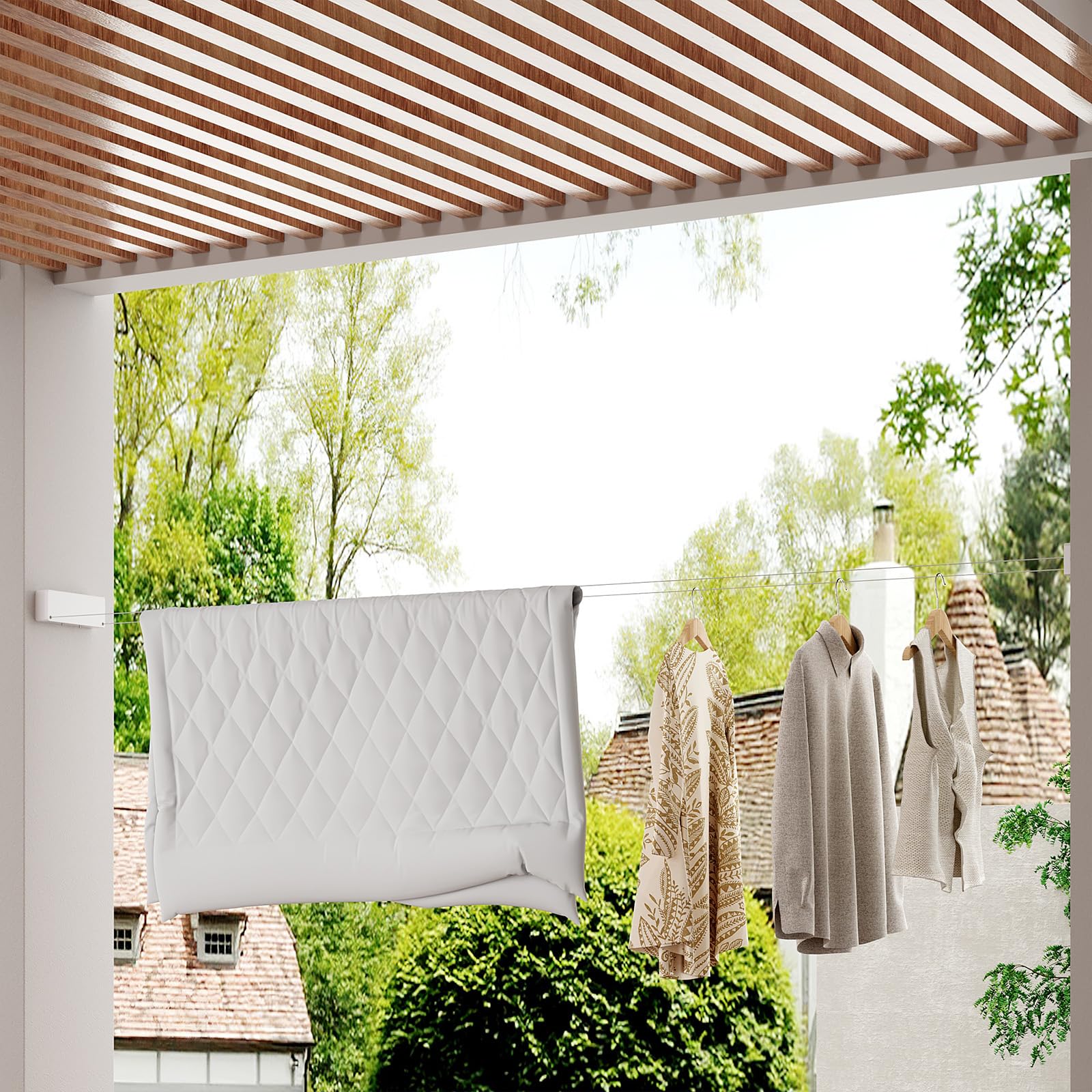 Retractable Clothesline Indoor (15.8 Foot)