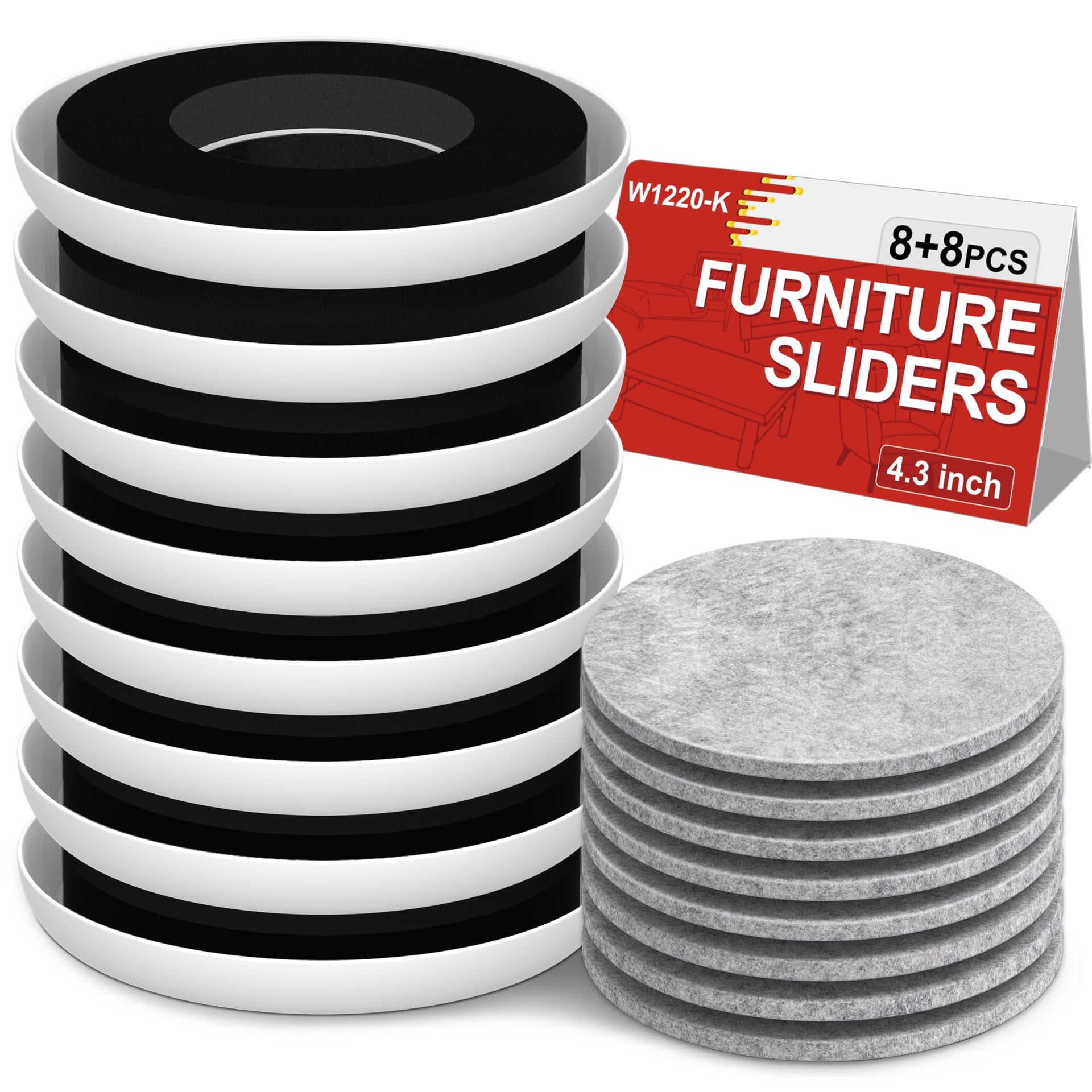 Furniture Sliders for Hardwood Floors (16 Count)