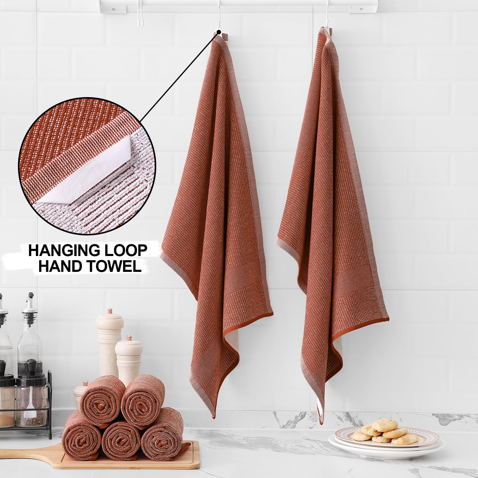 380 GSM Cotton Premium Kitchen Towels 6 Pack (6 Count)
