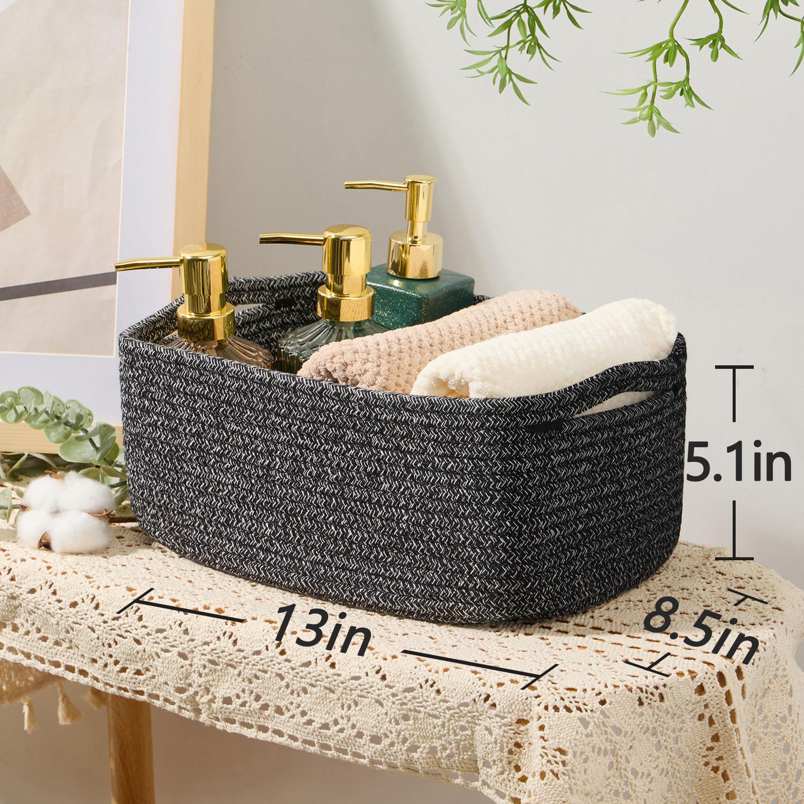 Small Storage Baskets for Organizing (4 Count)