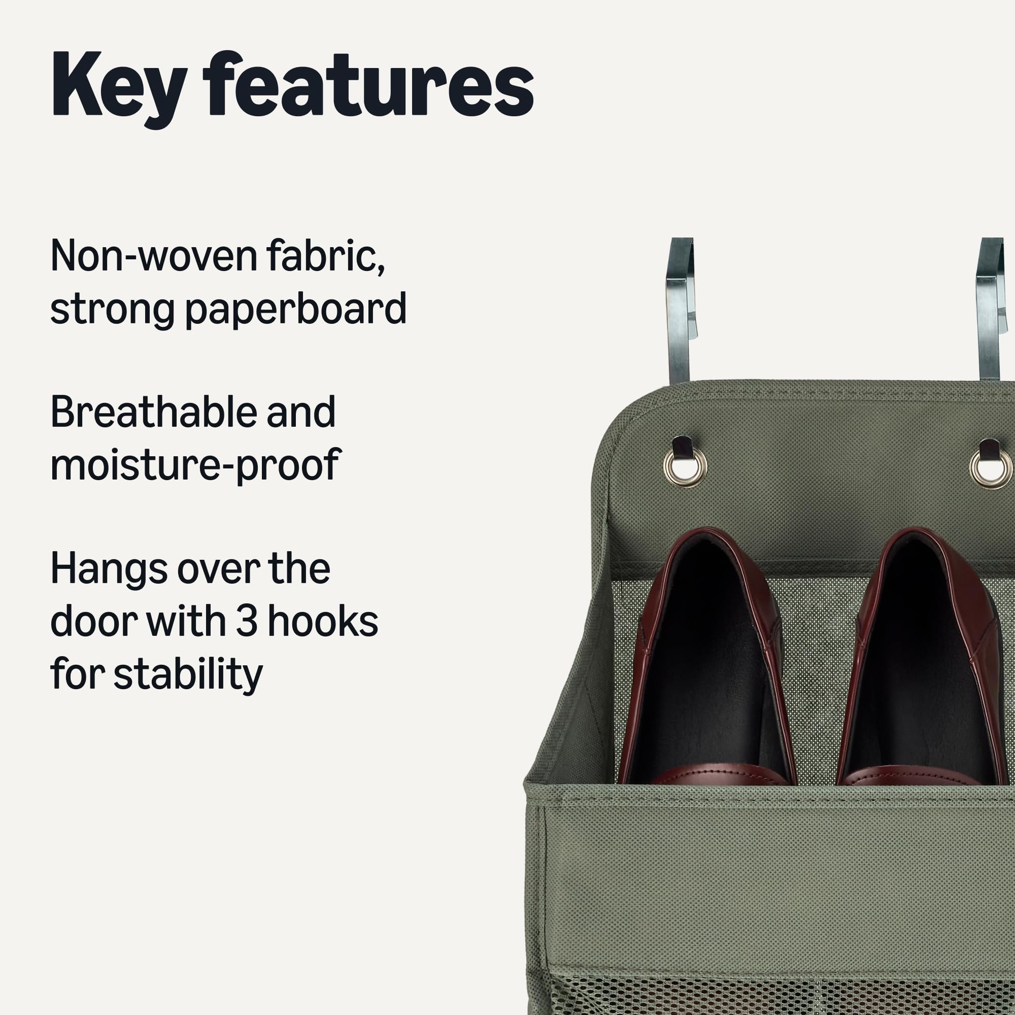 5 Tier Over the Door Hanging Shoe Organizer (37.0377 Ounce)