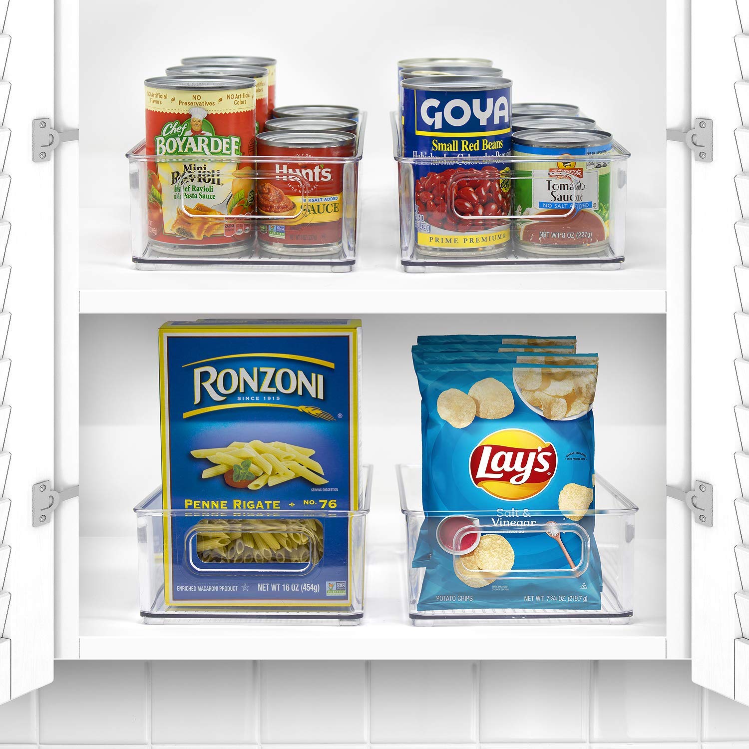 Stackable Refrigerator Organizer Bins (4 Count)