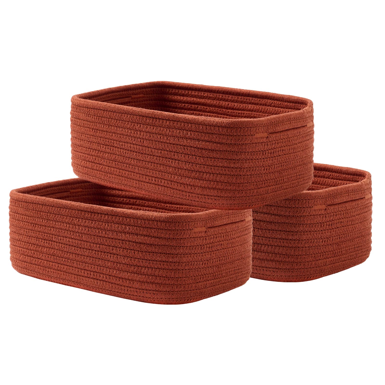 Small Woven Storage Basket for Organizing (3 Count)