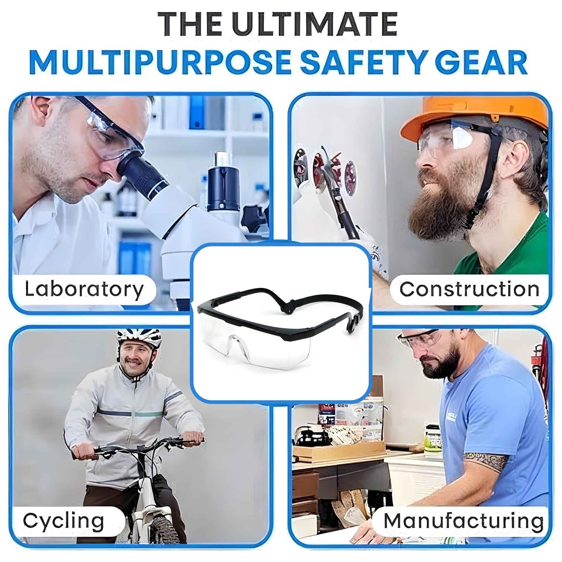 12 Pack Safety Glasses for Men & Women (12 Count)
