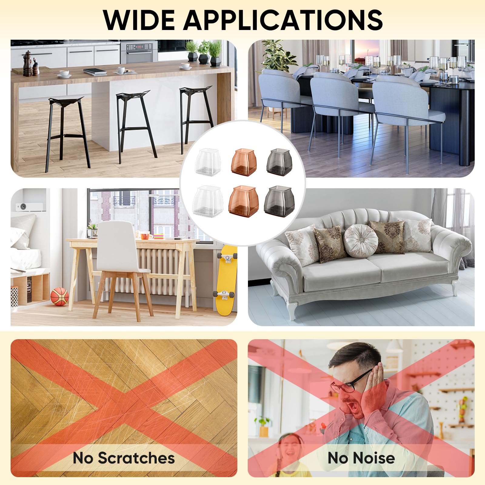 Silicone Chair Leg Floor Protectors
