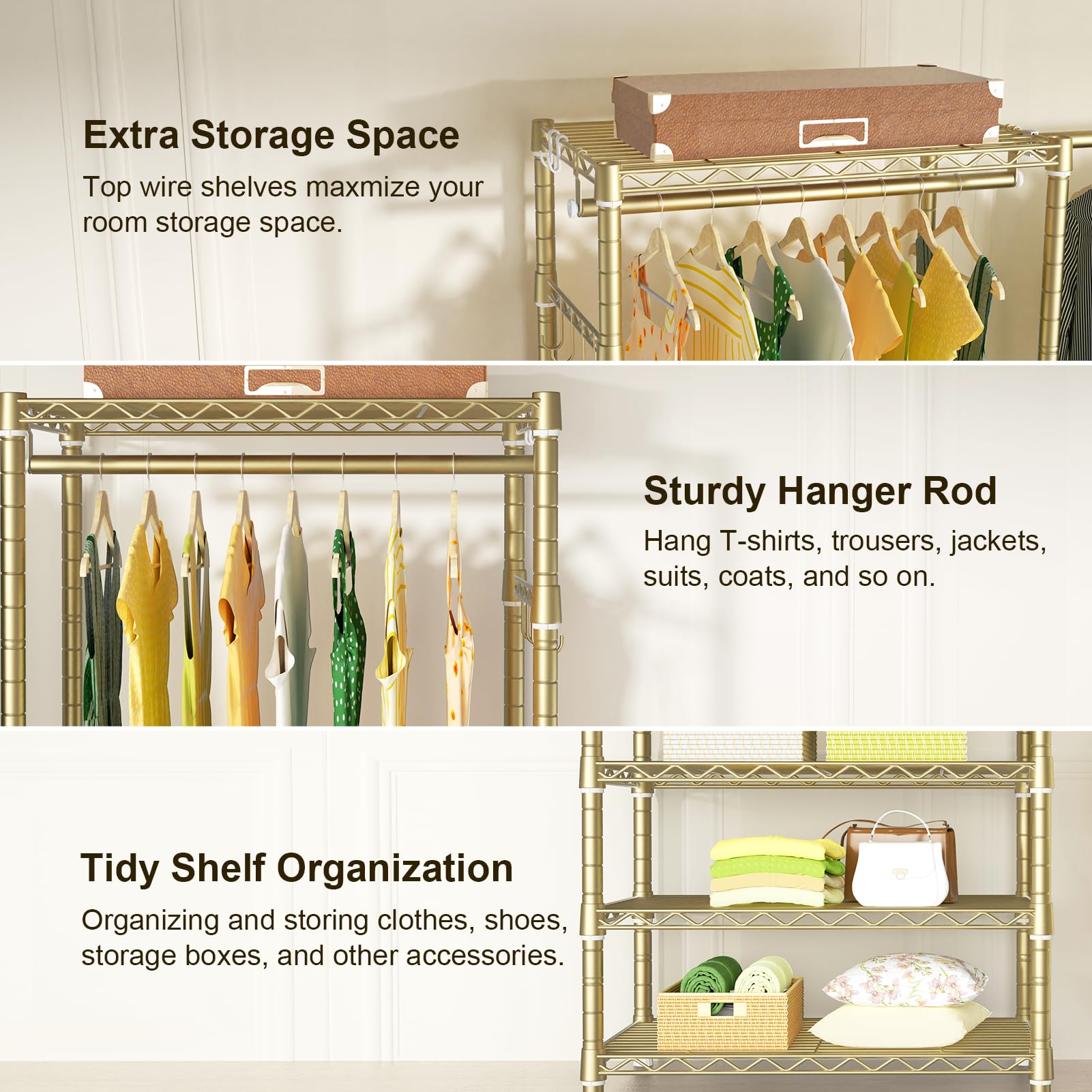 E1 Heavy Duty Closet Garment Rack