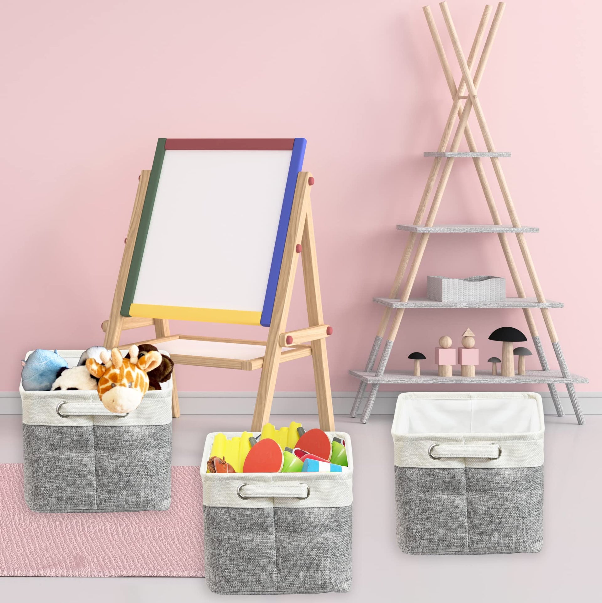14.4" x 10" Slim Large Fabric Storage Bin (3 Count)