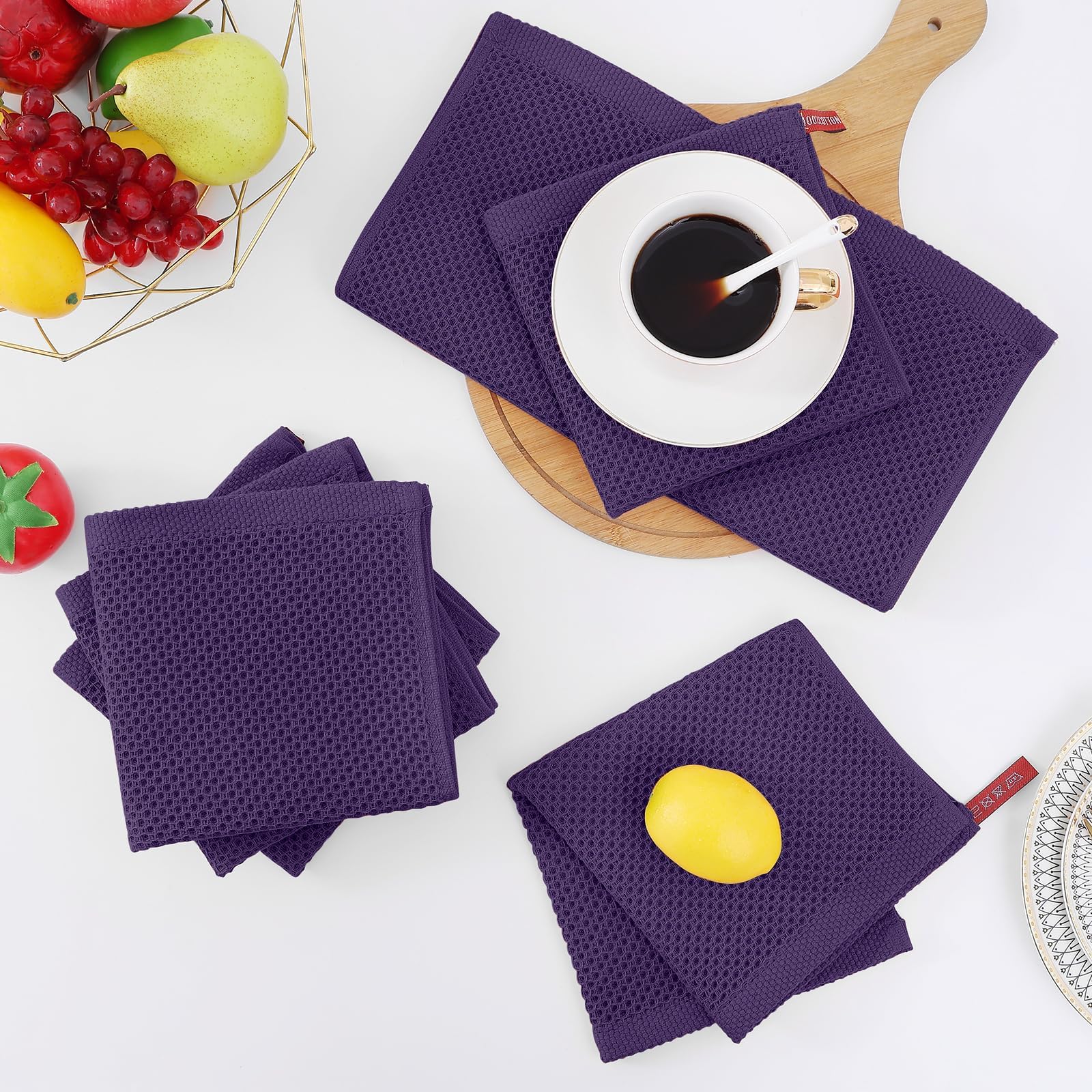 100% Cotton Waffle Weave Kitchen Dish Cloths 18 (18 Count)