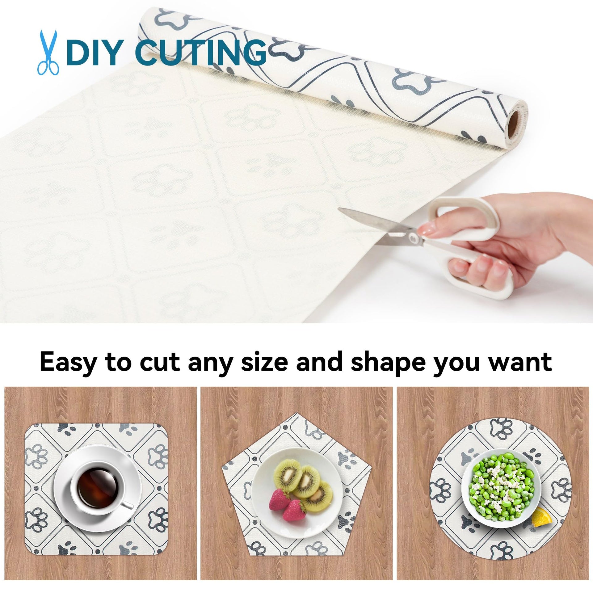 Bulk Shelf Liner 18" W x 192" L Cupboard Liner Shelving Paper for Cabinets and Drawers Pantry Shelf Liners for Kitchen Cabinets Non