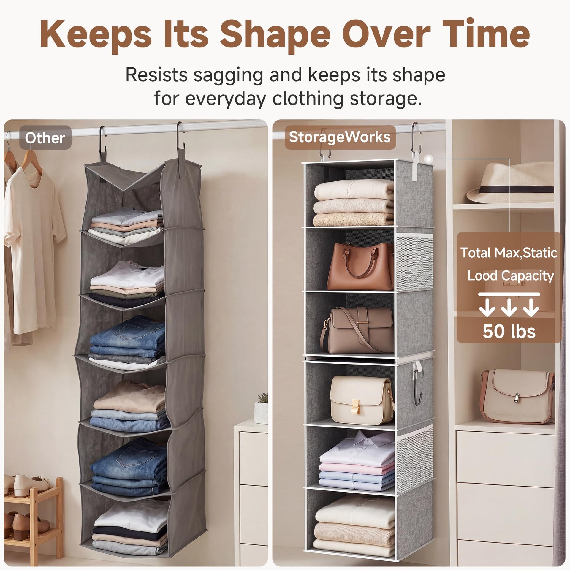 6 Shelf Closet Organizers