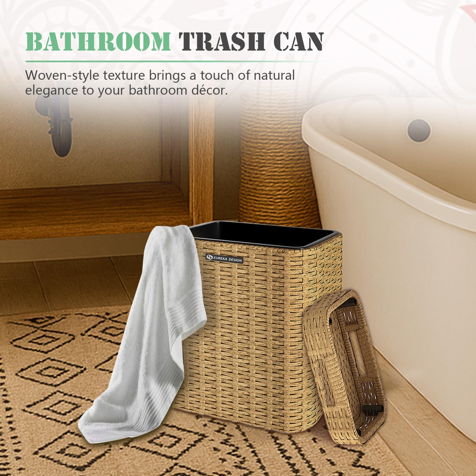 Ypati Rattan Trash Can with Lid