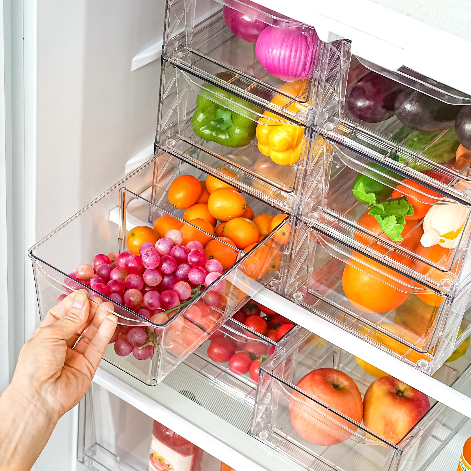 8Pack Stackable Kitchen Storage Organizer (8 Count)