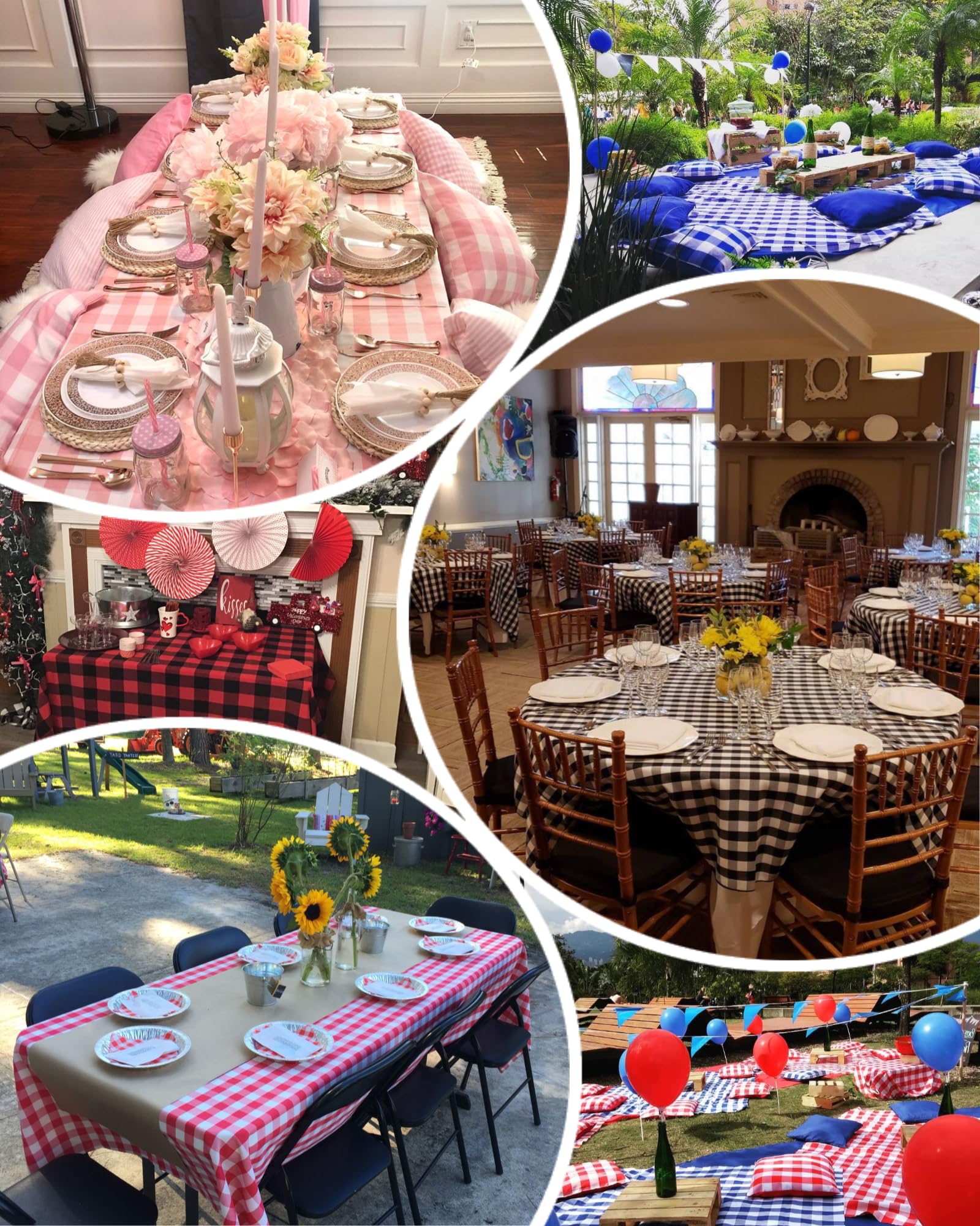 Classic Gingham Buffalo Tablecloth Fabric