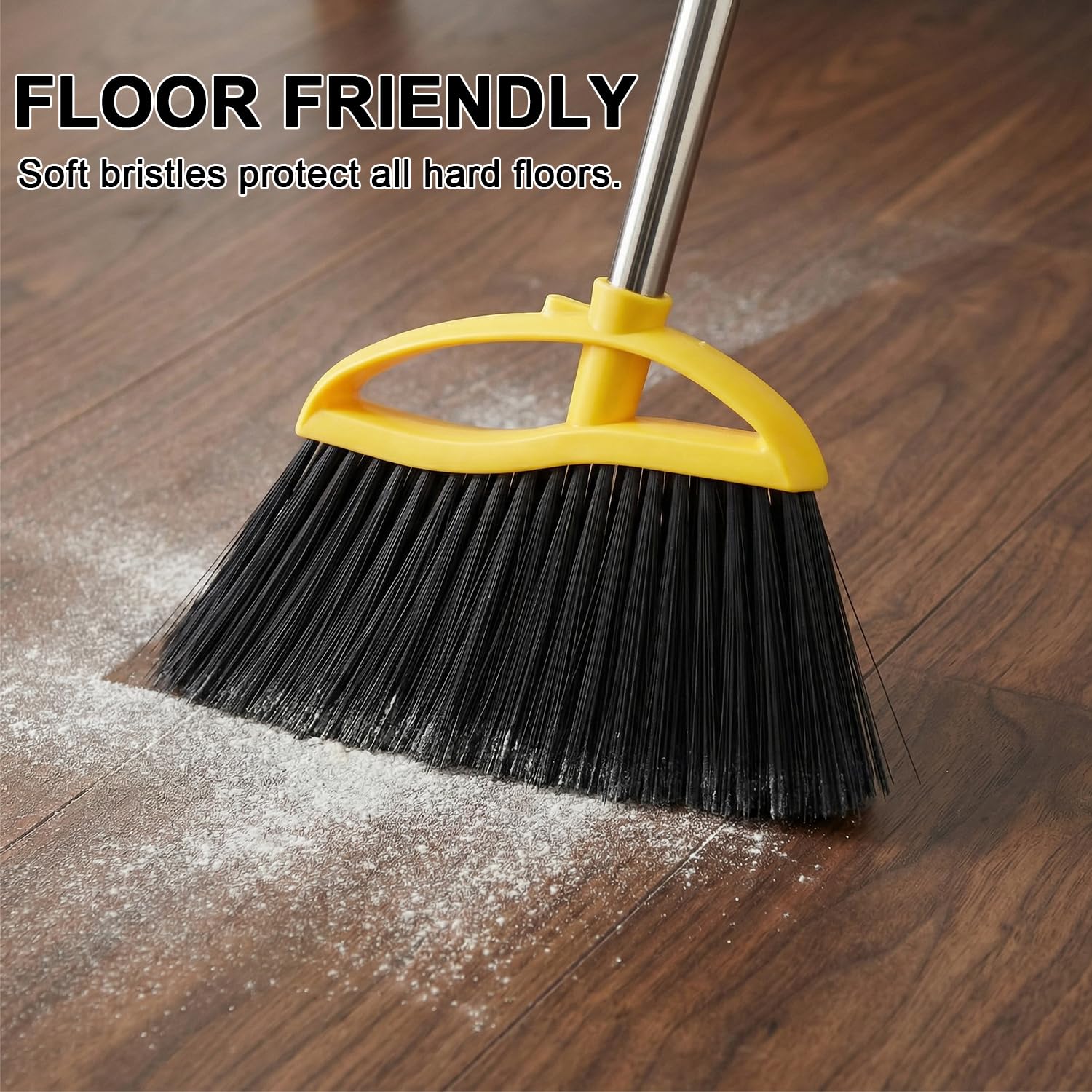 Indoor Broom Soft Bristles for Hardwood Floors