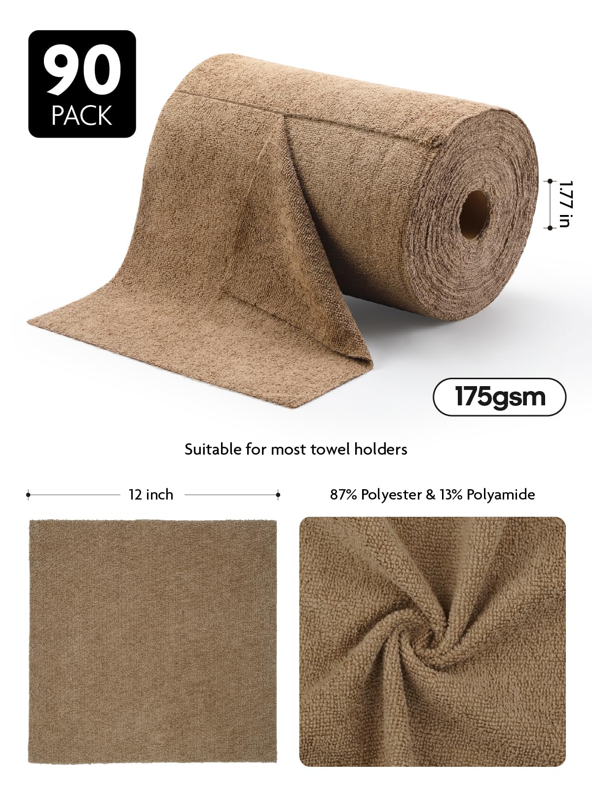 Microfiber Cleaning Cloth Roll (90 Count) - ModHome Supplies