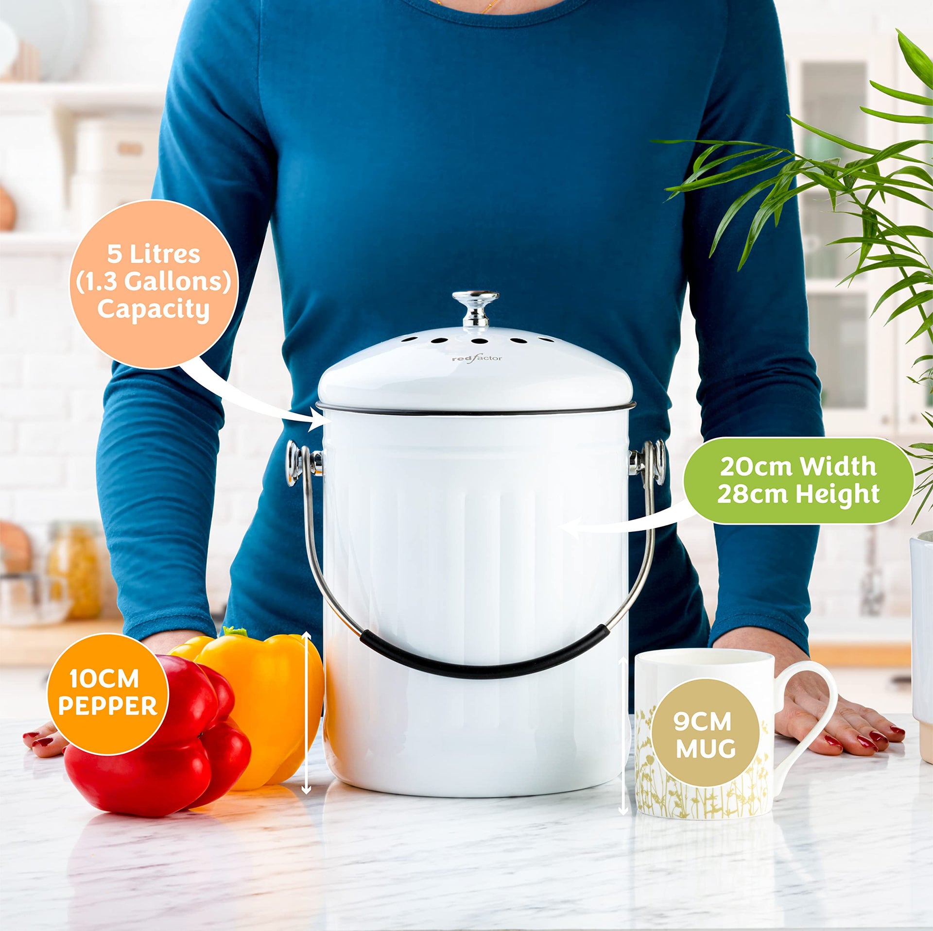 Premium Compost Bin for Kitchen Countertop