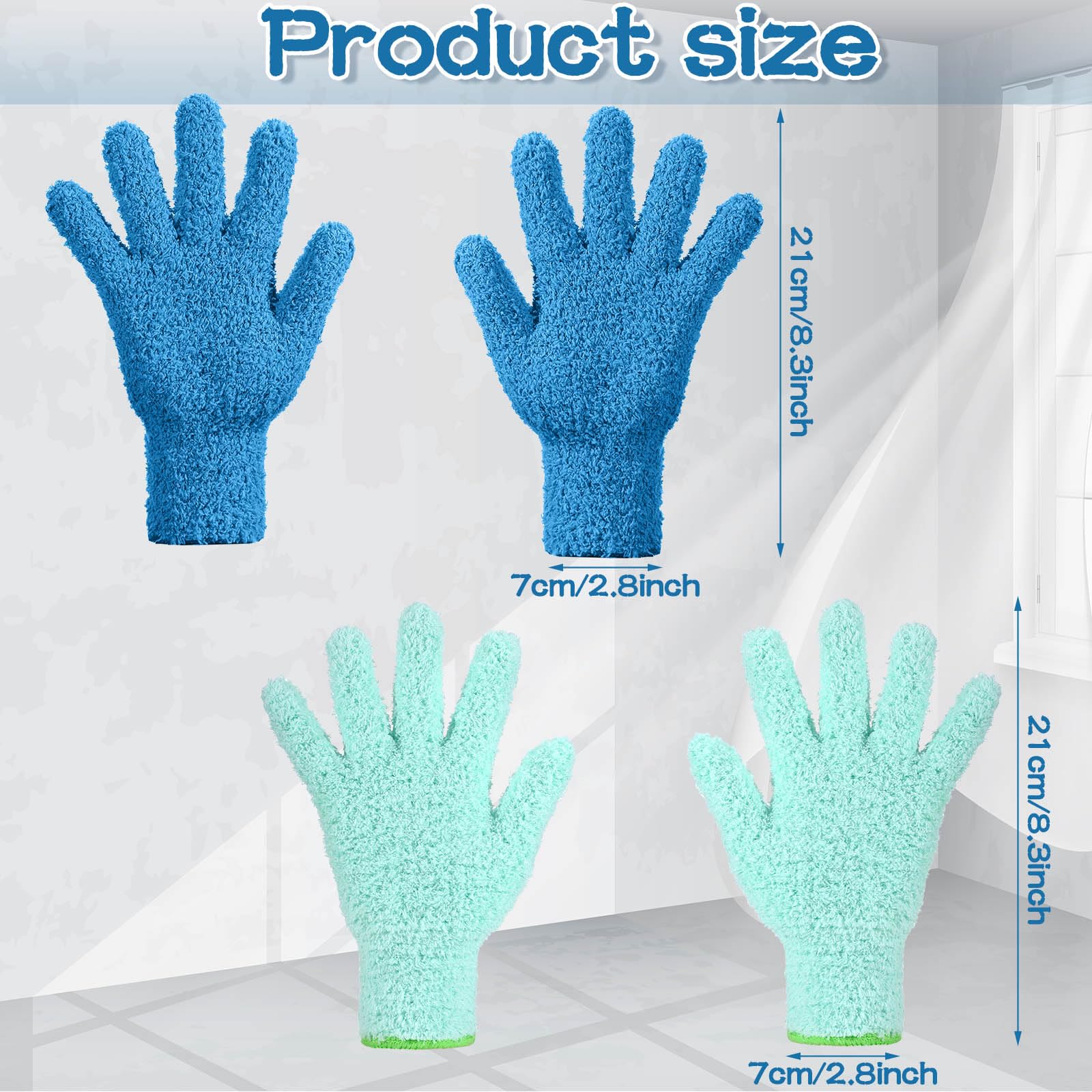 6 Pcs Micro Dusting Mitt Plant Cleaning