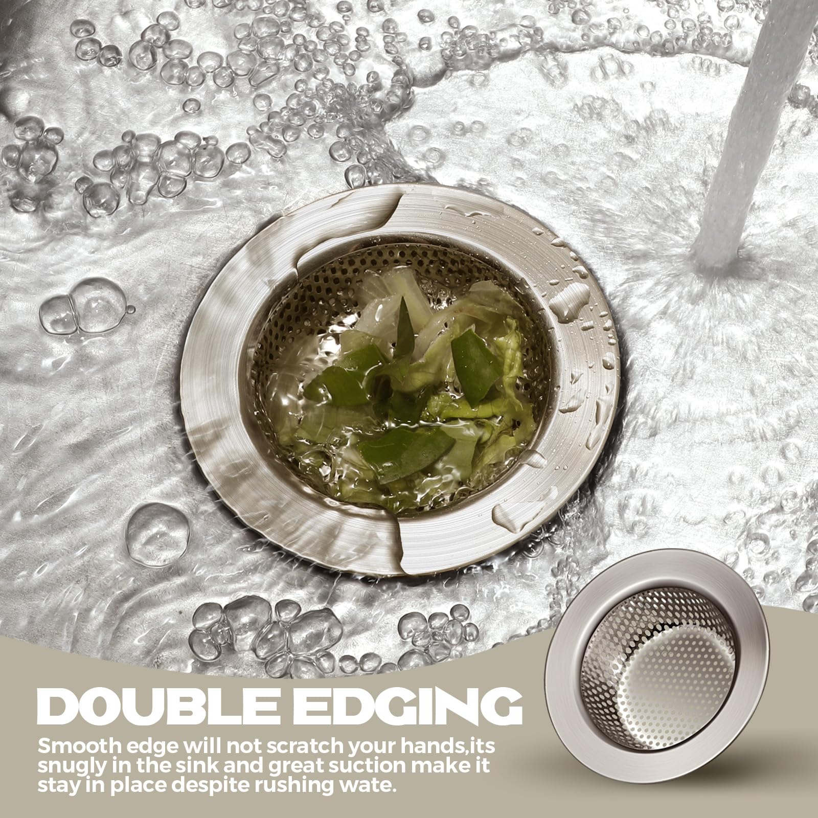 2 Pcs Kitchen Sink Drain Strainer 4.4 Inch (2 Count)