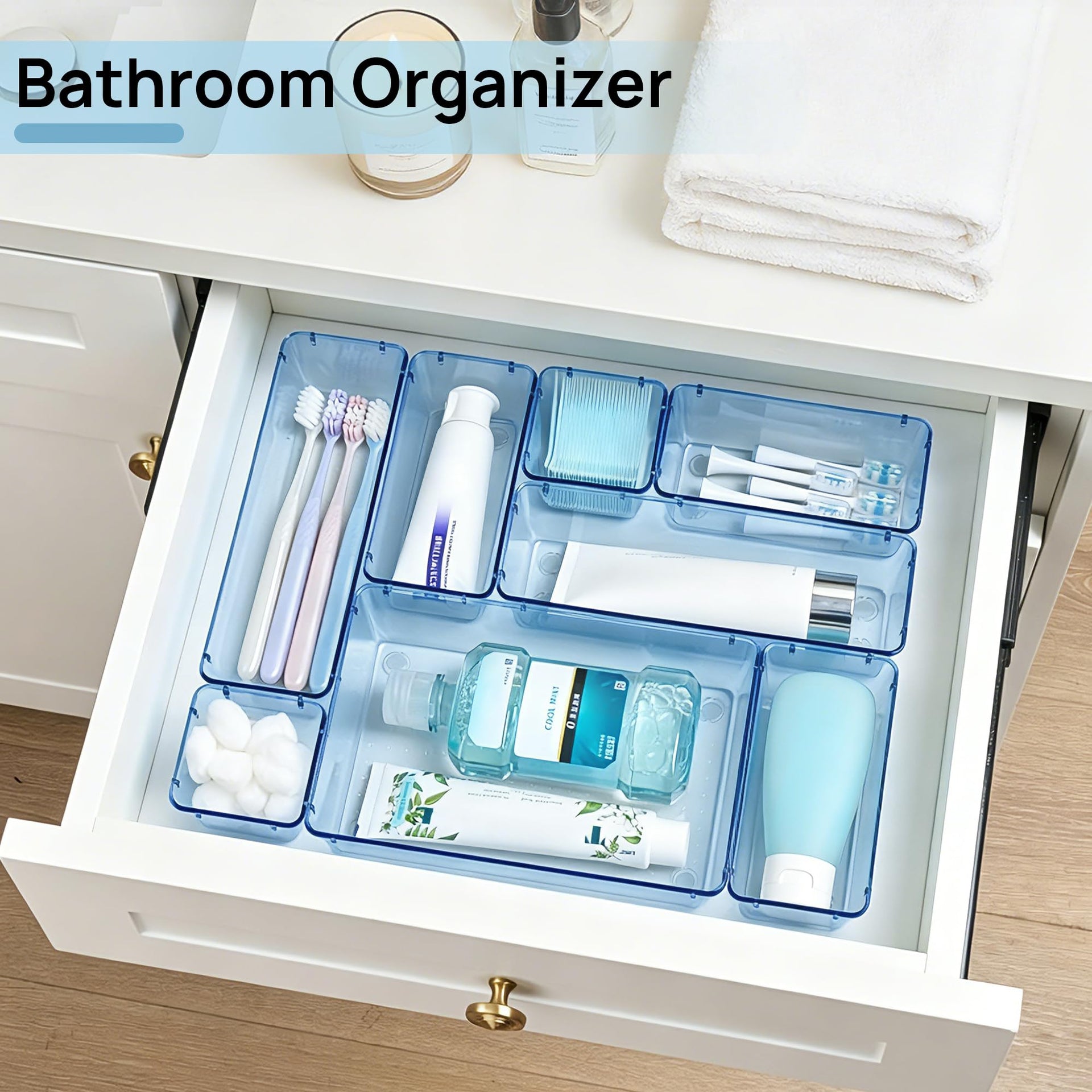 25 Pack Plastic Drawer Organizers with Non (25 Count)