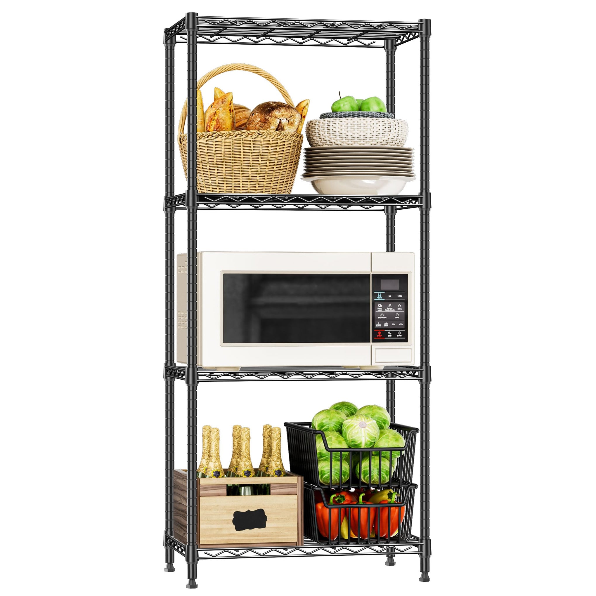 4 Tier Metal Shelf Rack