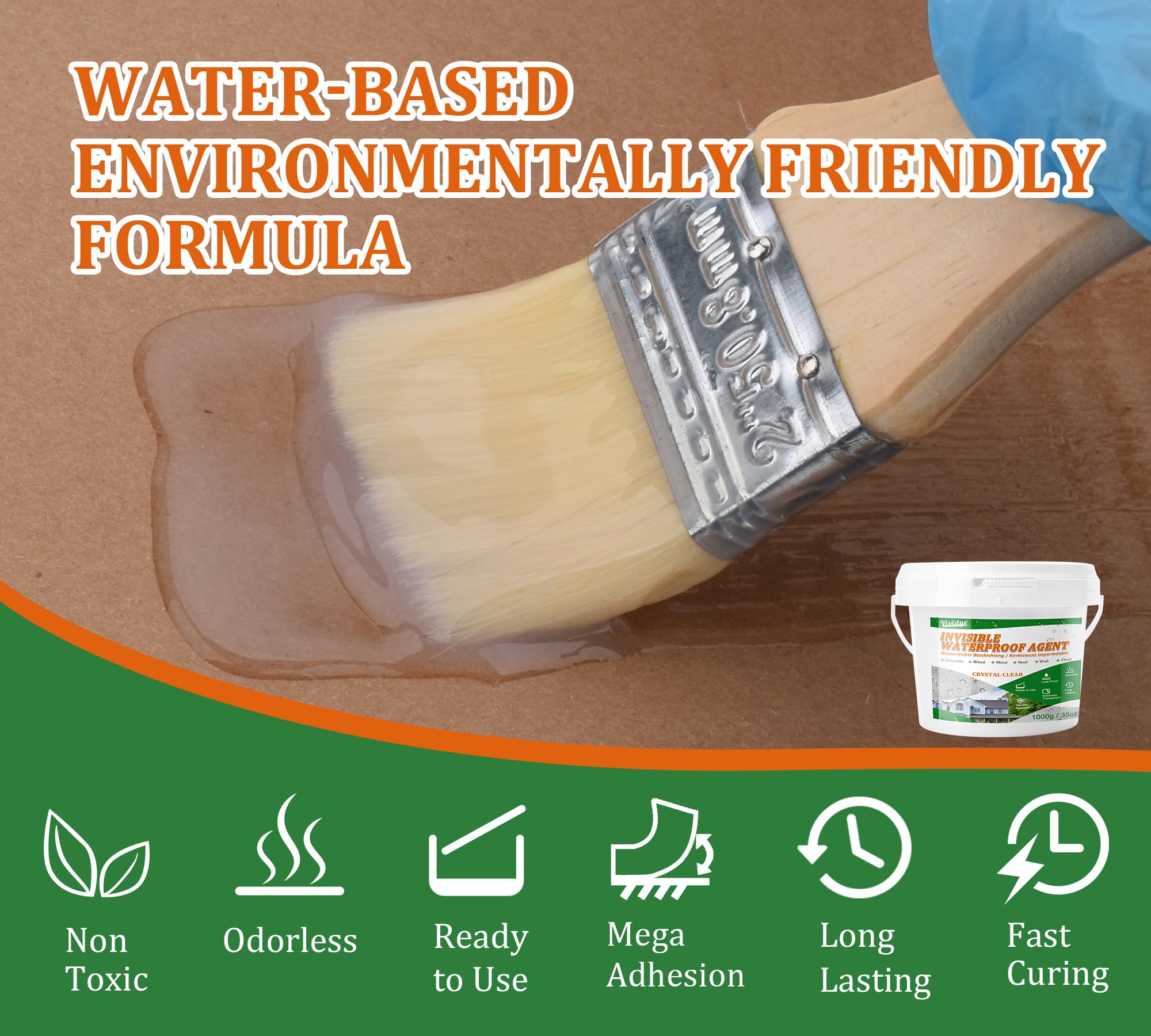 Transparent Waterproof Sealant for Repairing Leaks 35oz (35.274 Ounce)