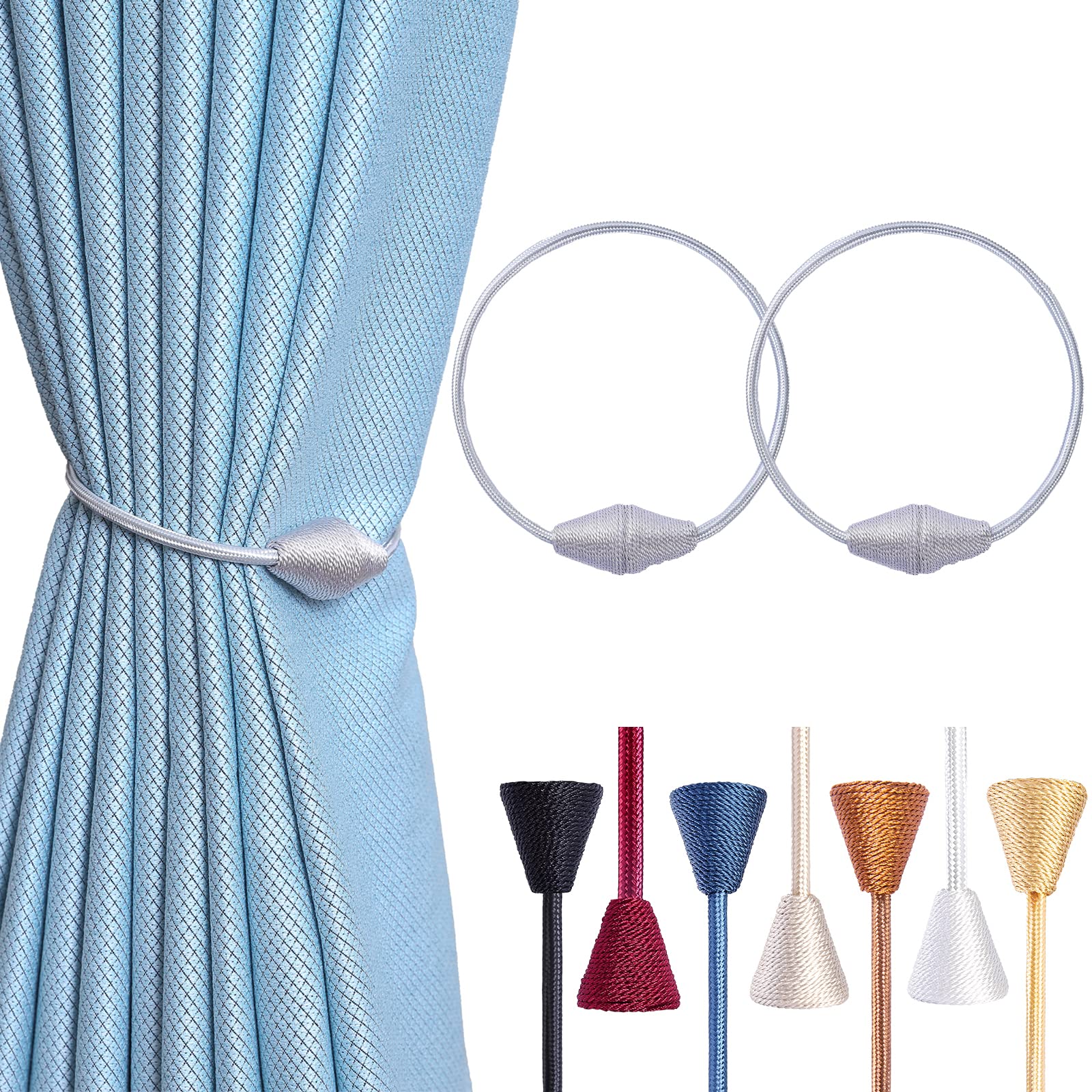 2 PCS Magnetic Curtain Tiebacks (2 Count)