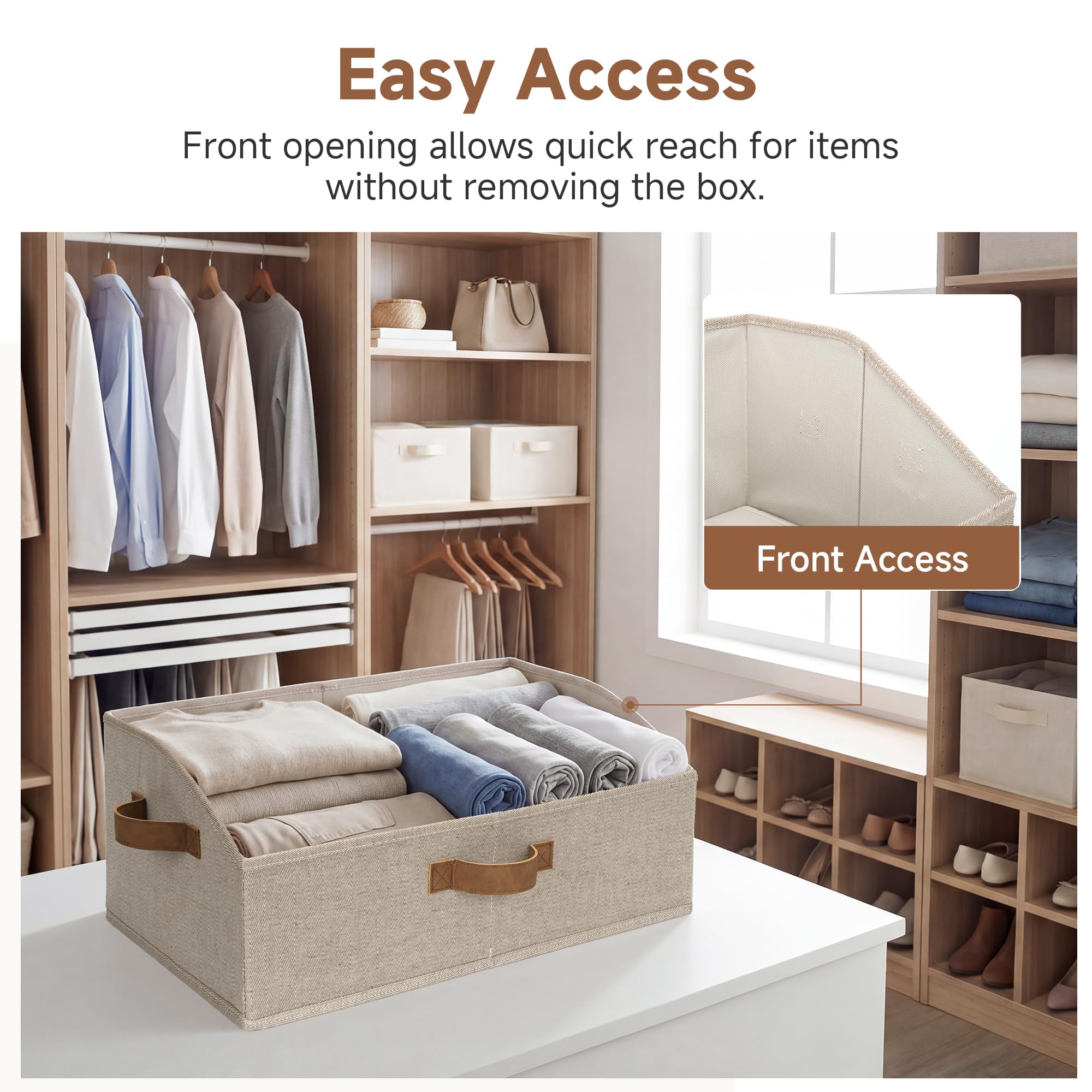 Closet Storage Bins Trapezoid (3 Count)