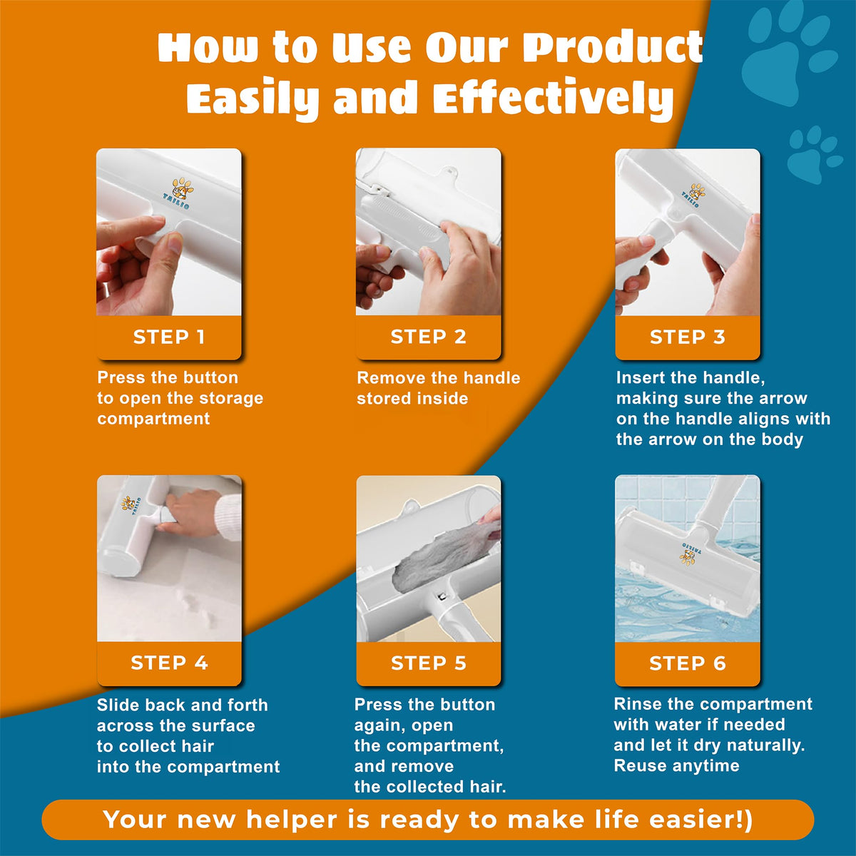 Pet Hair Remover with Fur Collector