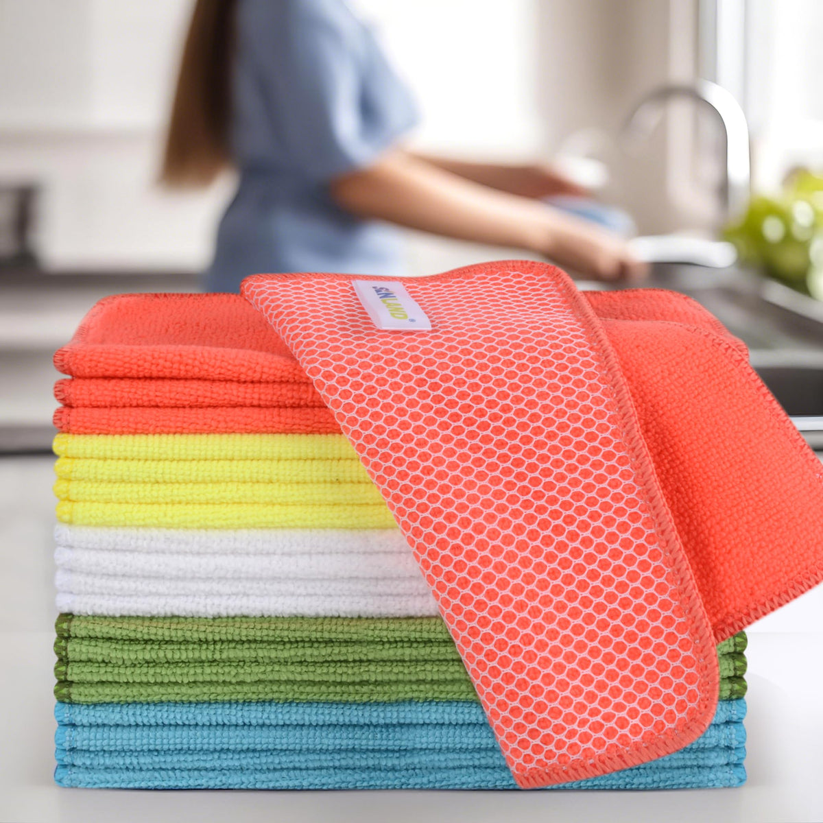 Dish Cloth for Washing Dishes Kitchen Washcloth Cleaning Cloth (20 Count)