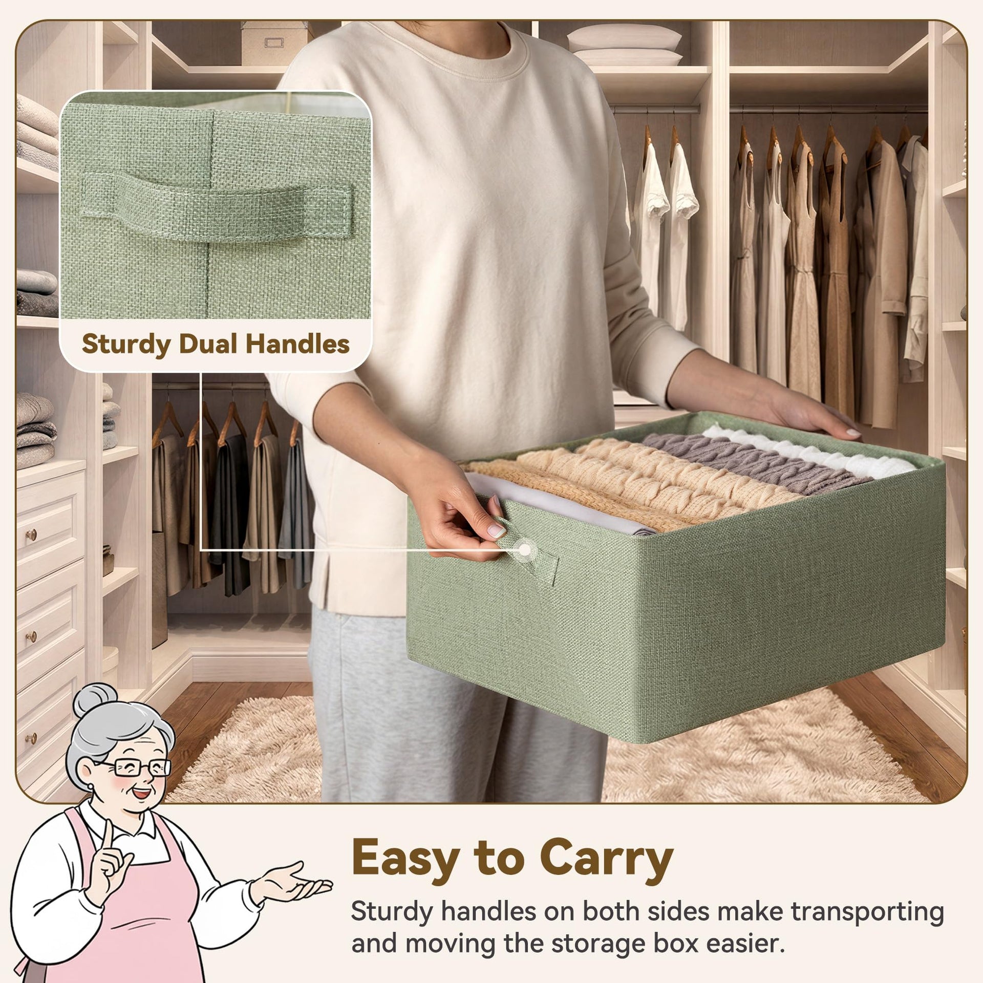 Storage Baskets with Metal Frame (2 Count)