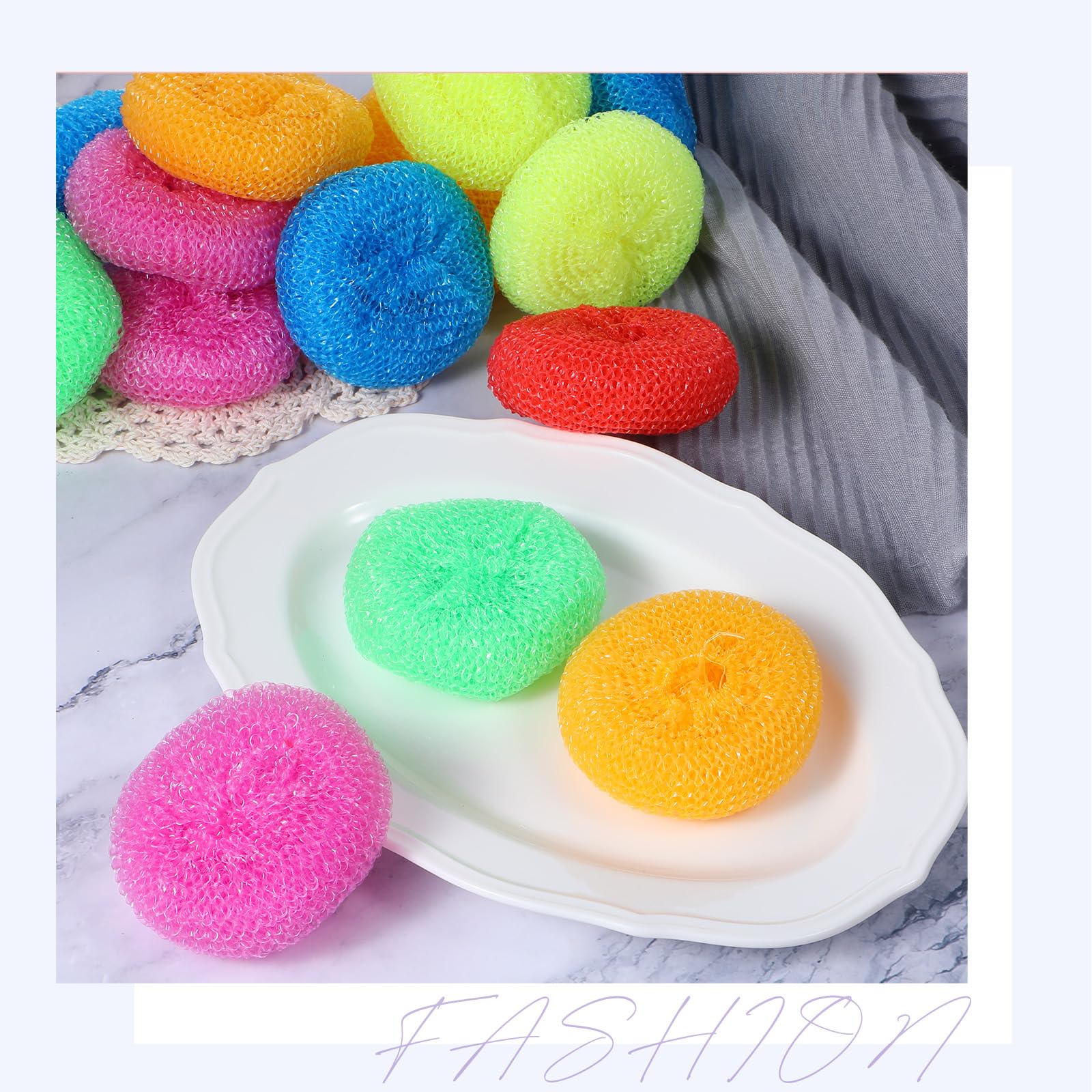 100 Pc Plastic Scrubber for Dishe
