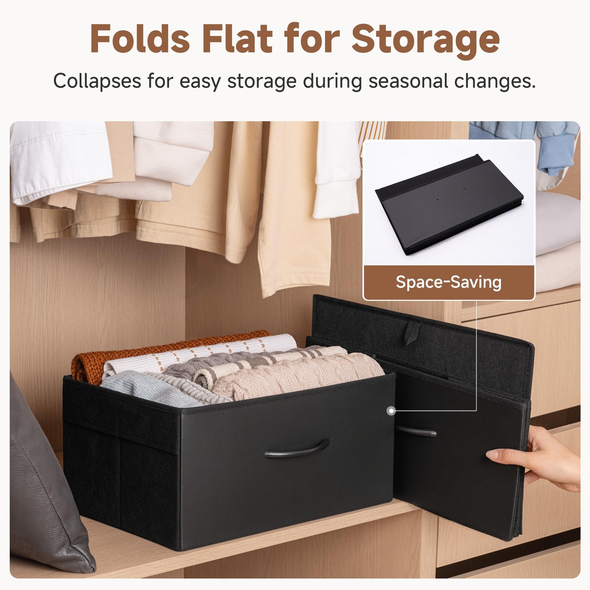 Black Storage Bins (4 Count)