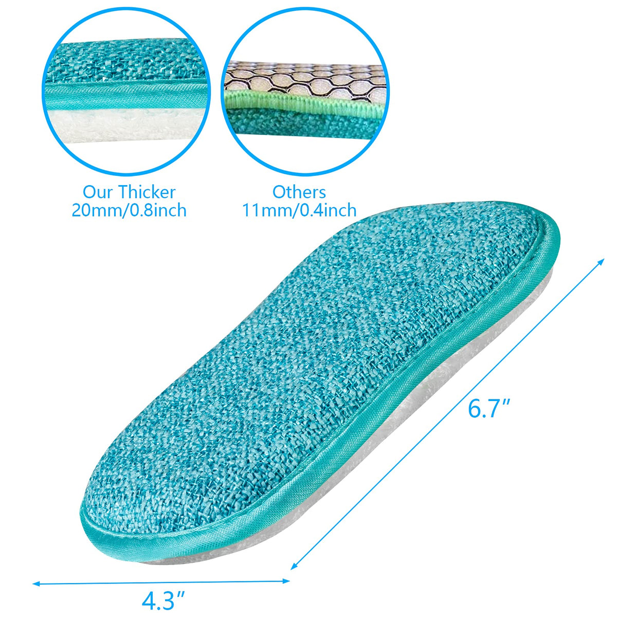 Kitchen Dish Sponge Scrubber Non Scratch (5 Count)
