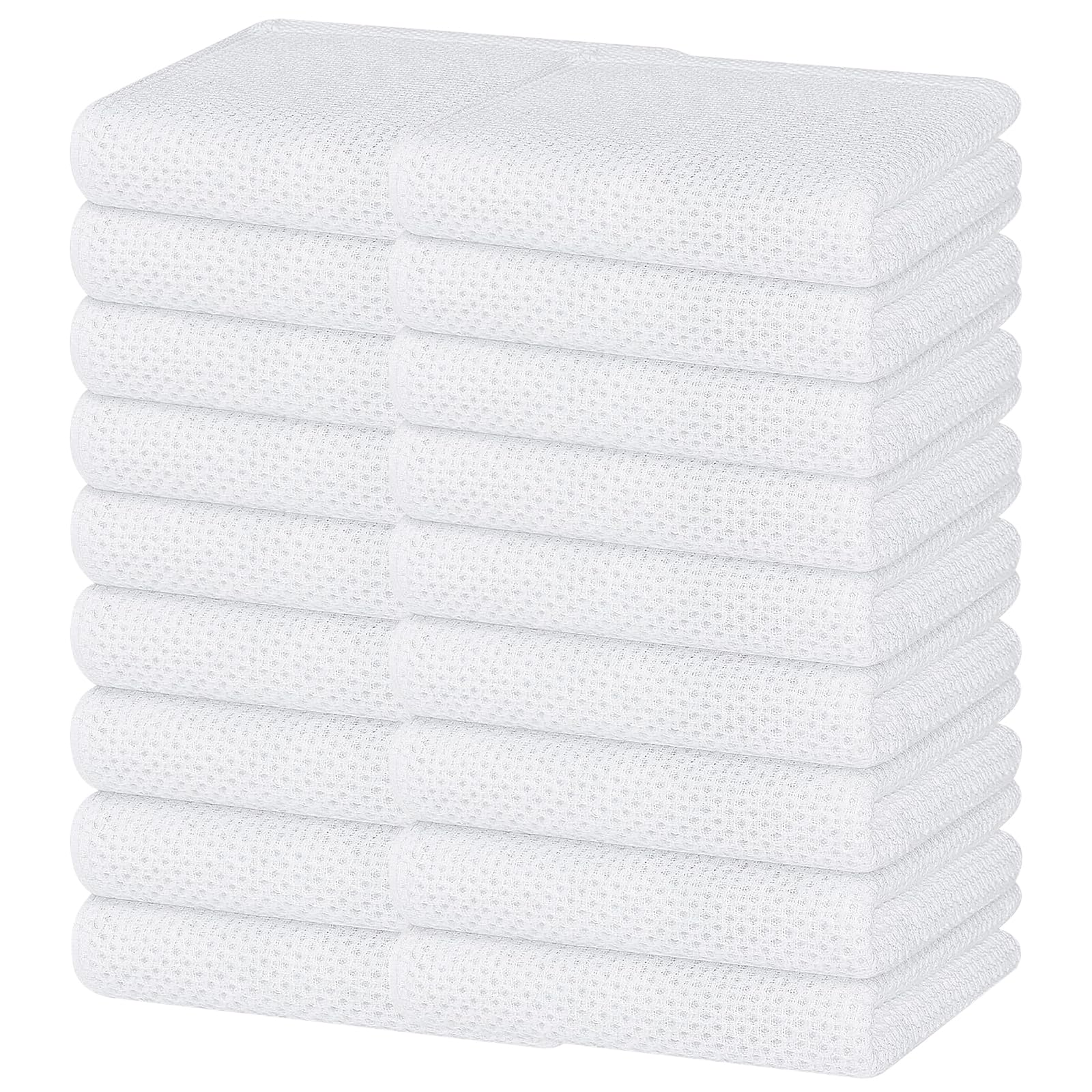 100% Cotton Waffle Weave Kitchen Dish Towels 18 (18 Count)