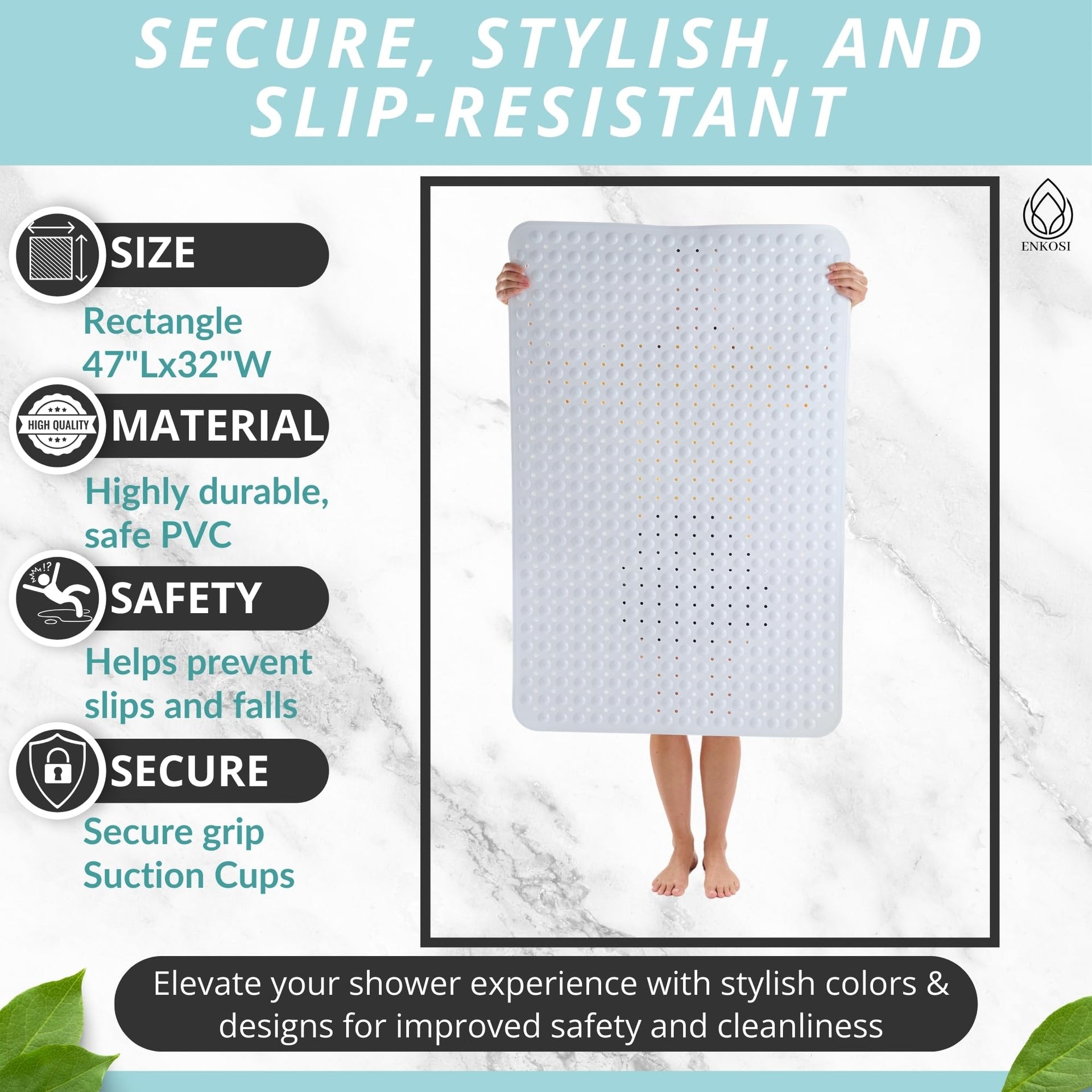 Extra Large Shower Mat Non Slip