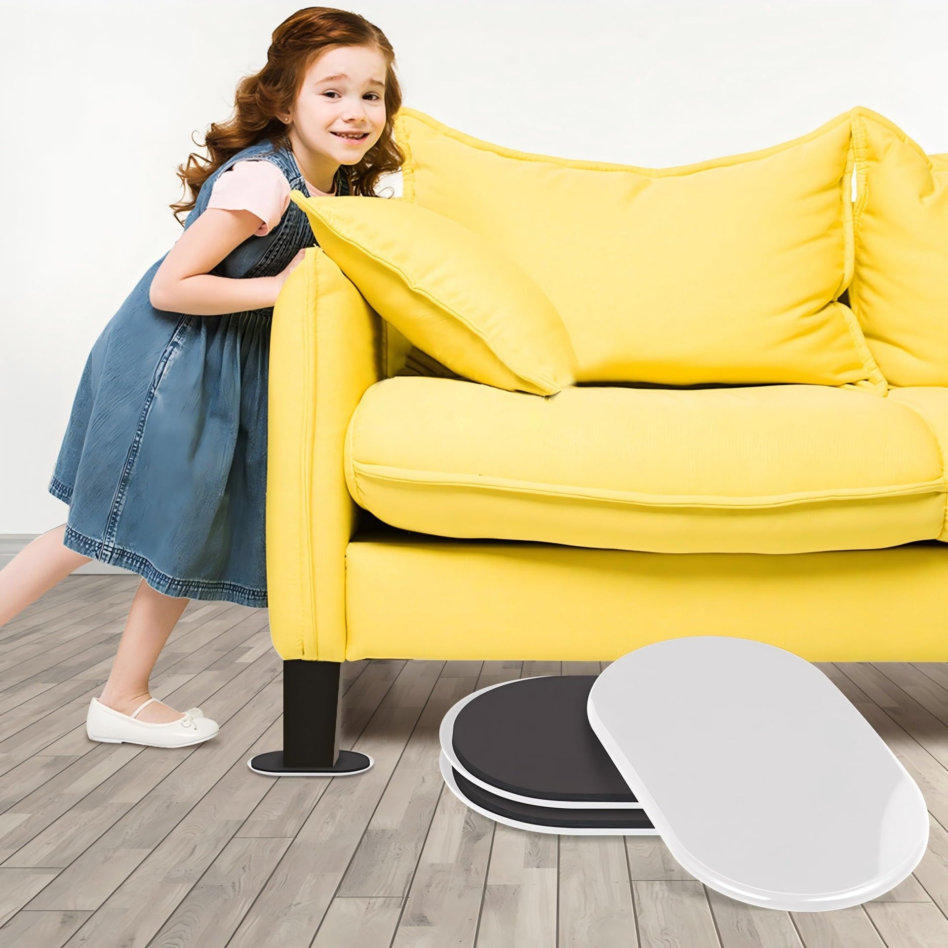 Reusable Large Furniture Movers Sliders for Carpet and Hardwood Floors (8 Count)
